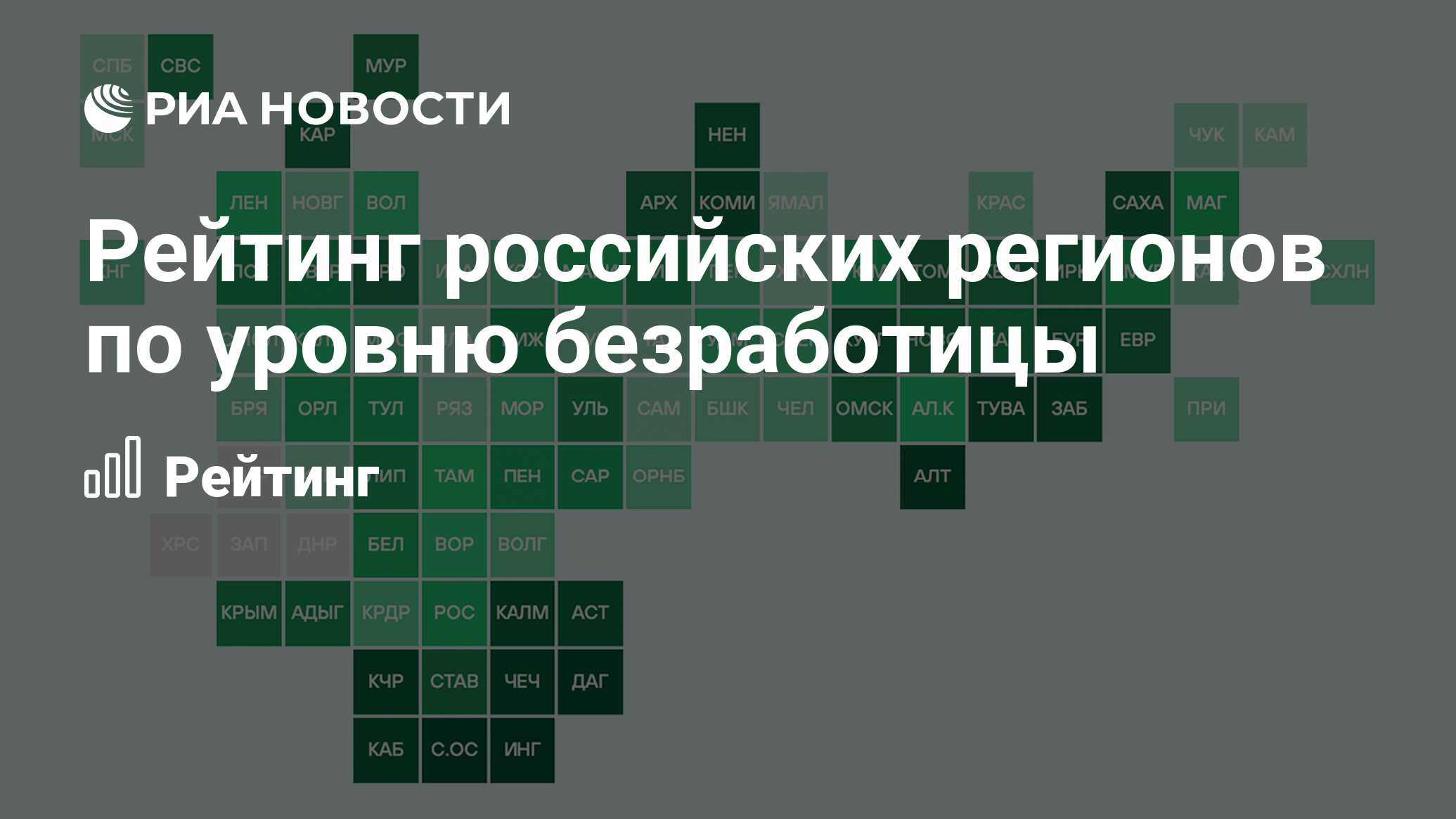 Рейтинг российских регионов по уровню безработицы - РИА Новости, 27.02.2023