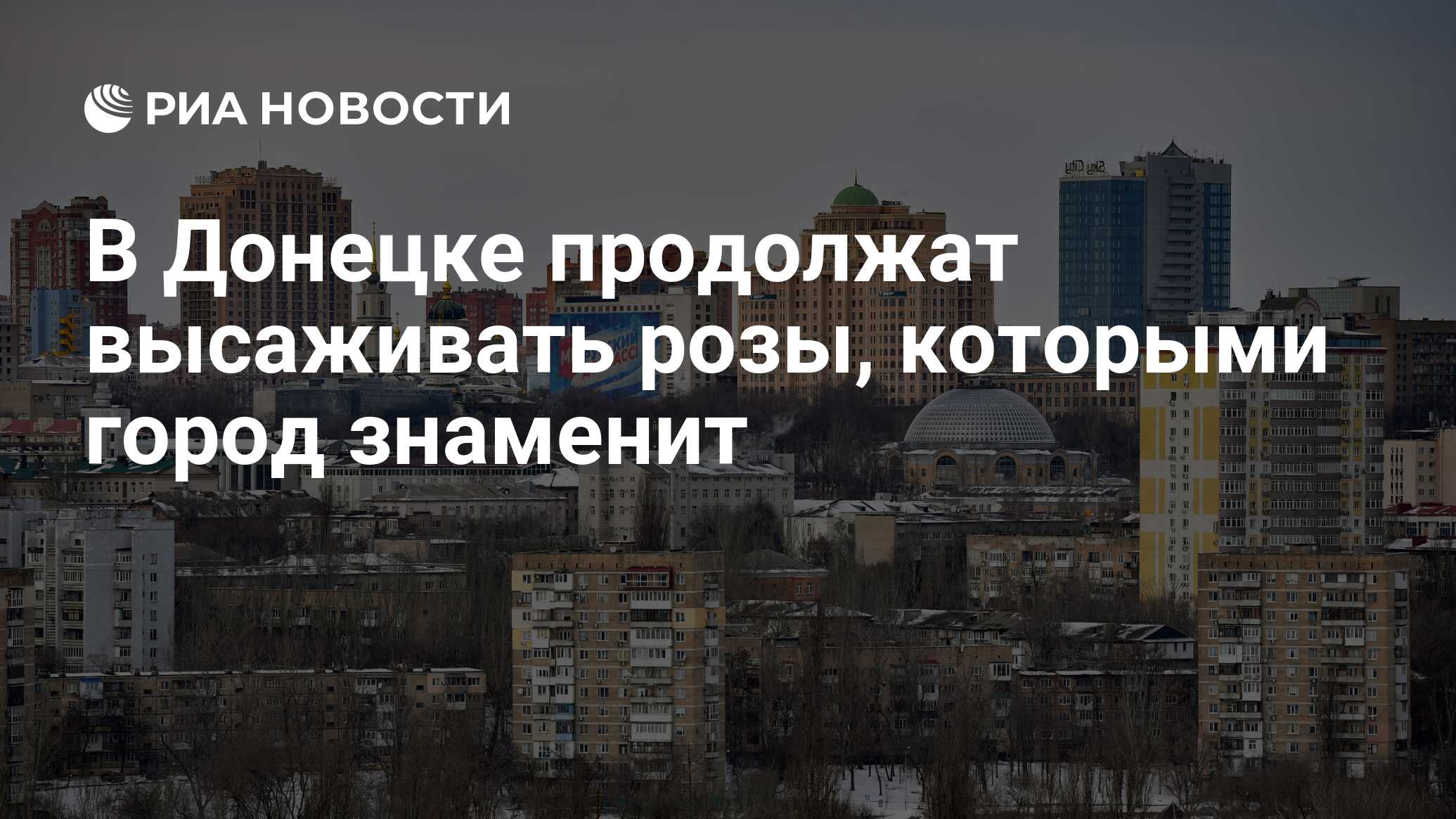 В Донецке продолжат высаживать розы, которыми город знаменит - РИА Новости,  14.03.2023