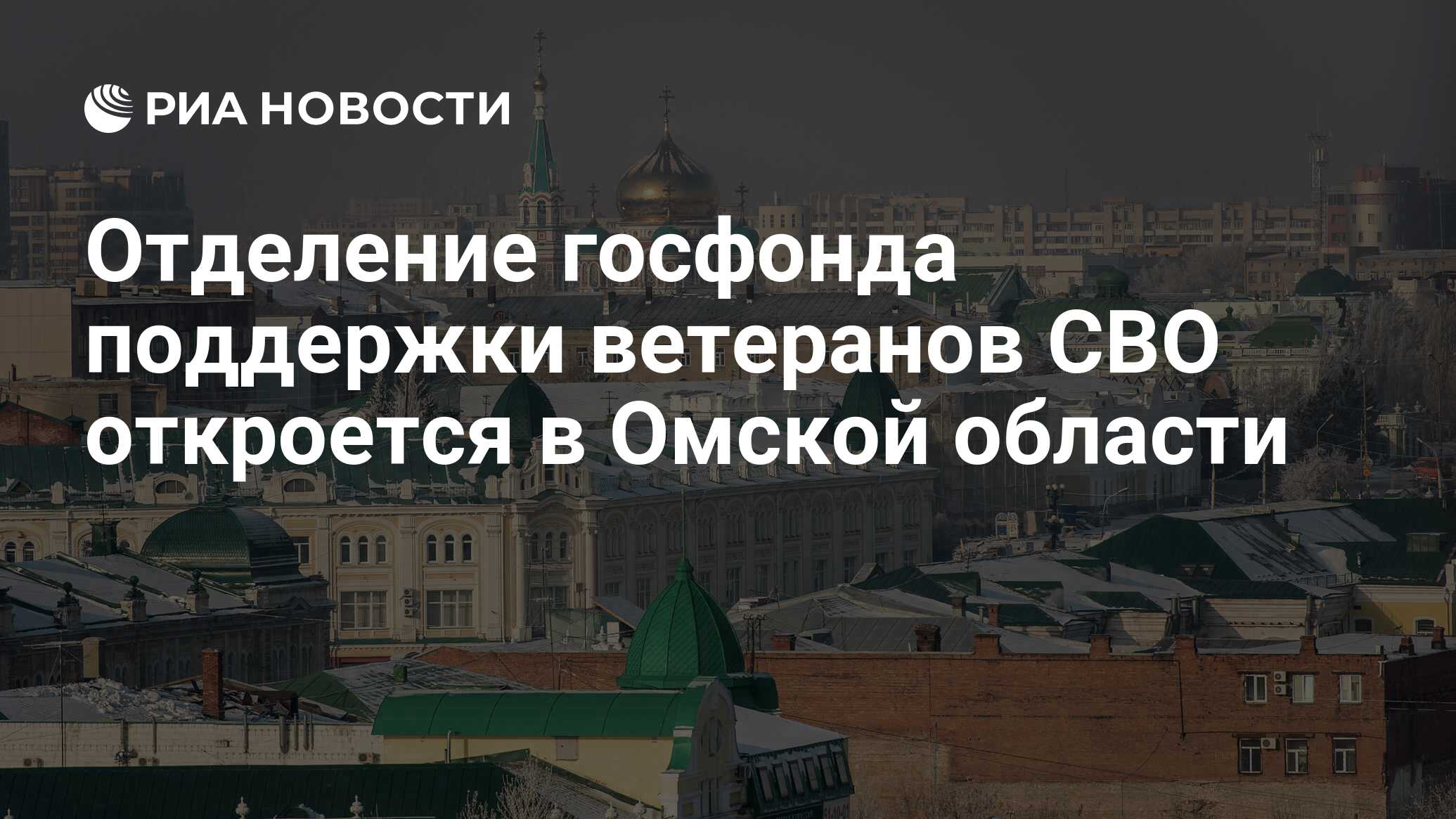 Отделение госфонда поддержки ветеранов СВО откроется в Омской области - РИА  Новости, 19.04.2023