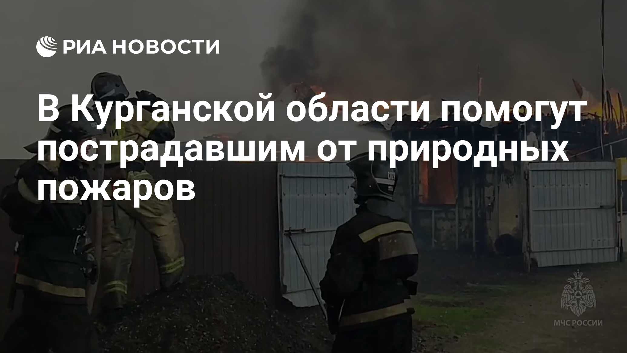 В Курганской области помогут пострадавшим от природных пожаров - РИА  Новости, 28.04.2023