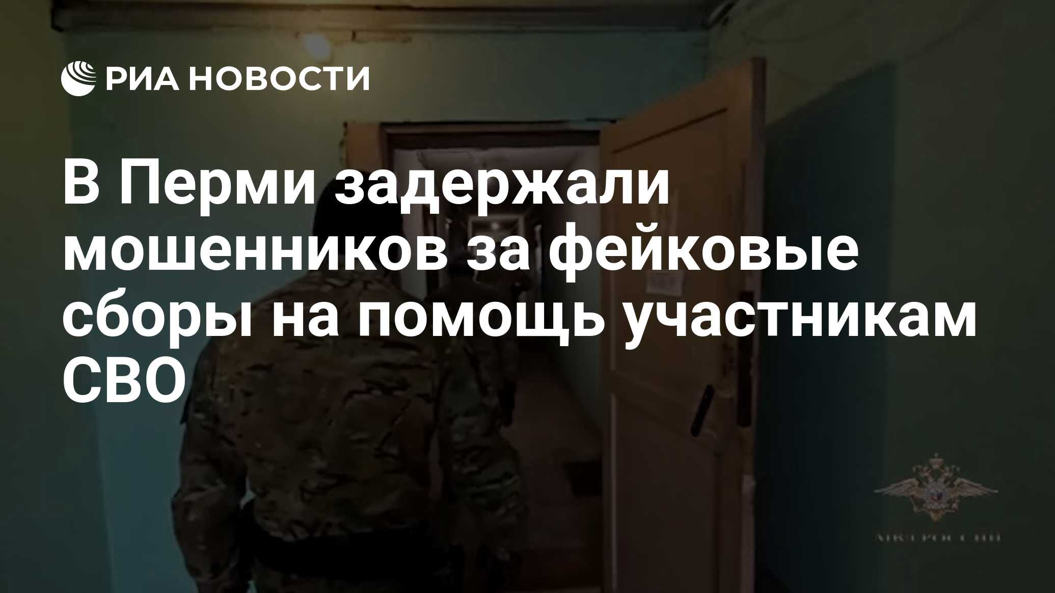 В Перми задержали мошенников за фейковые сборы на помощь участникам СВО -  РИА Новости, 12.05.2023