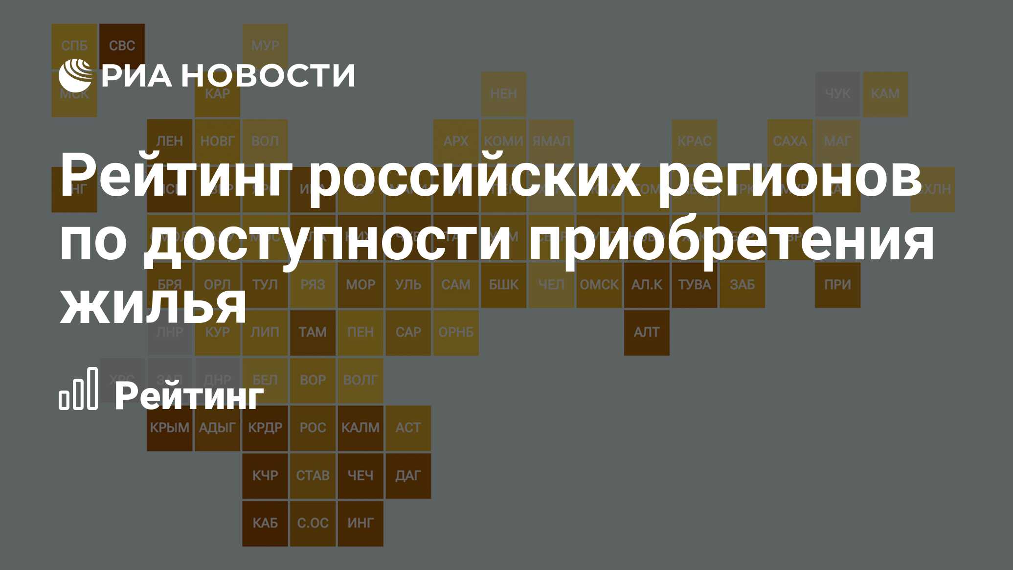 Рейтинг российских регионов по доступности приобретения жилья - РИА  Новости, 13.06.2023