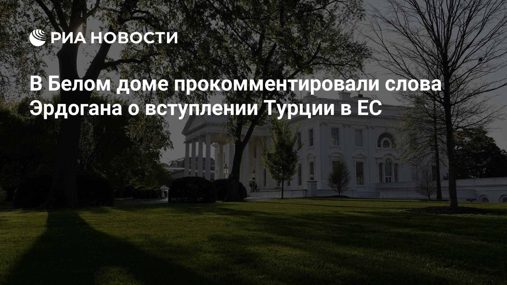 В Белом доме прокомментировали слова Эрдогана о вступлении Турции в ЕС -  РИА Новости, 10.07.2023