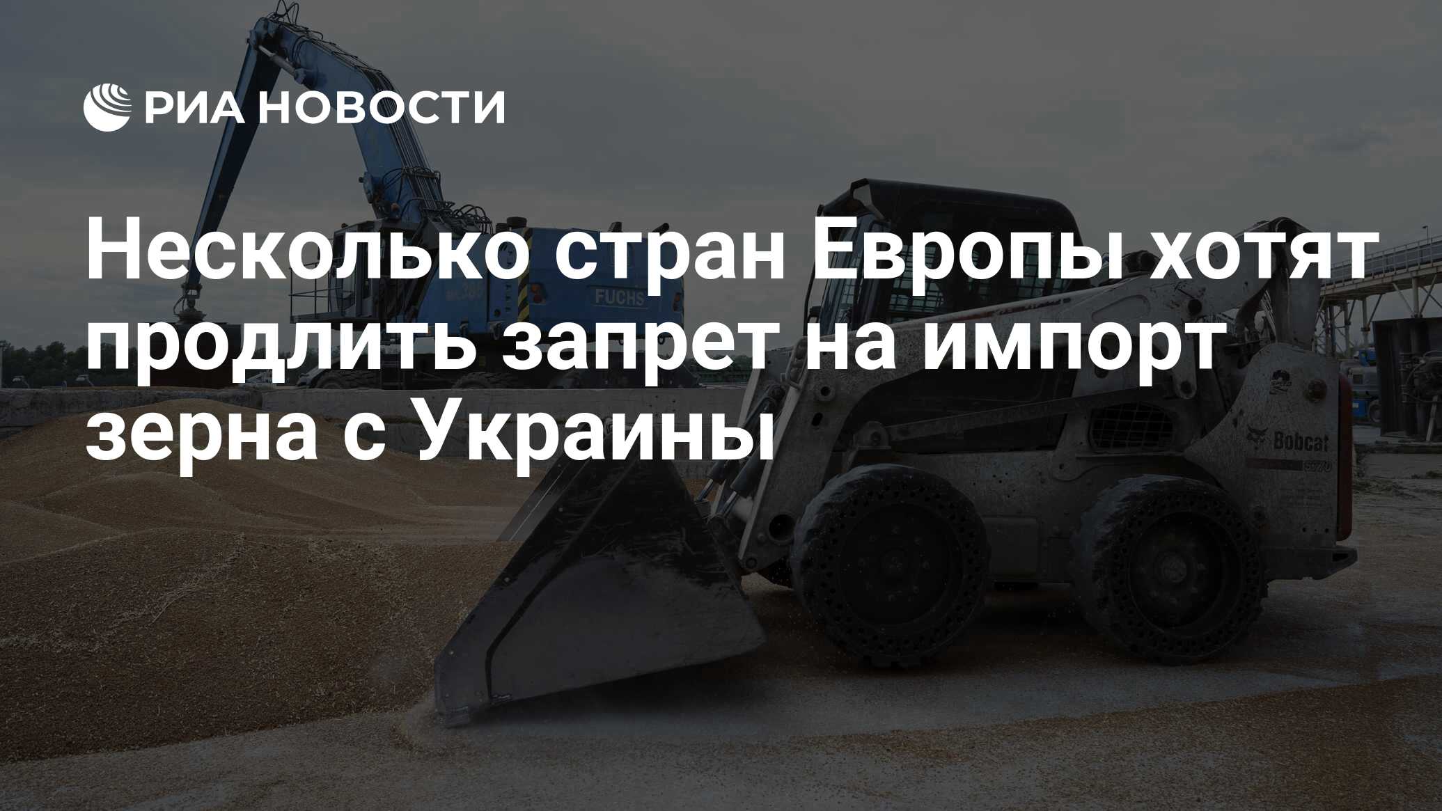 Несколько стран Европы хотят продлить запрет на импорт зерна с Украины -  РИА Новости, 19.07.2023