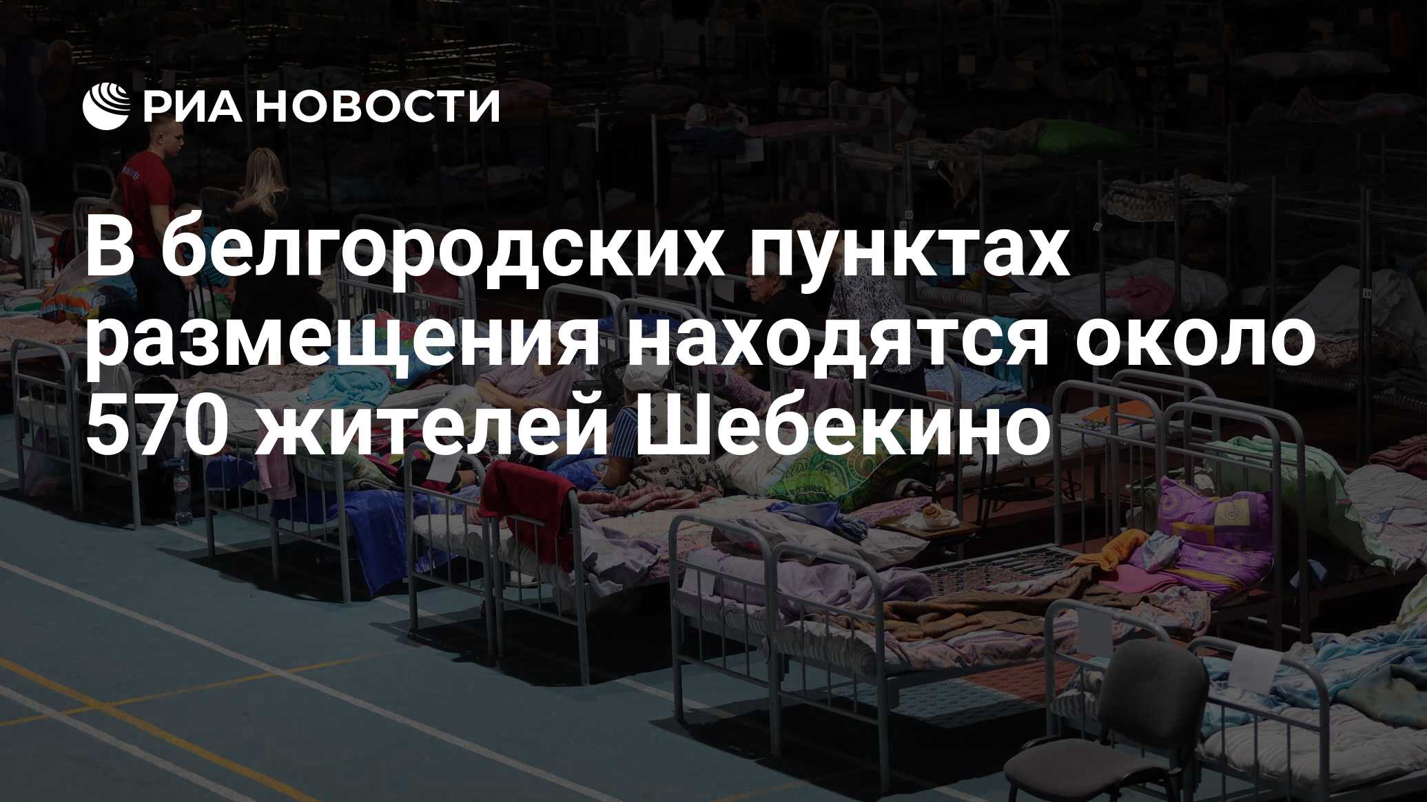 В белгородских пунктах размещения находятся около 570 жителей Шебекино -  РИА Новости, 07.08.2023