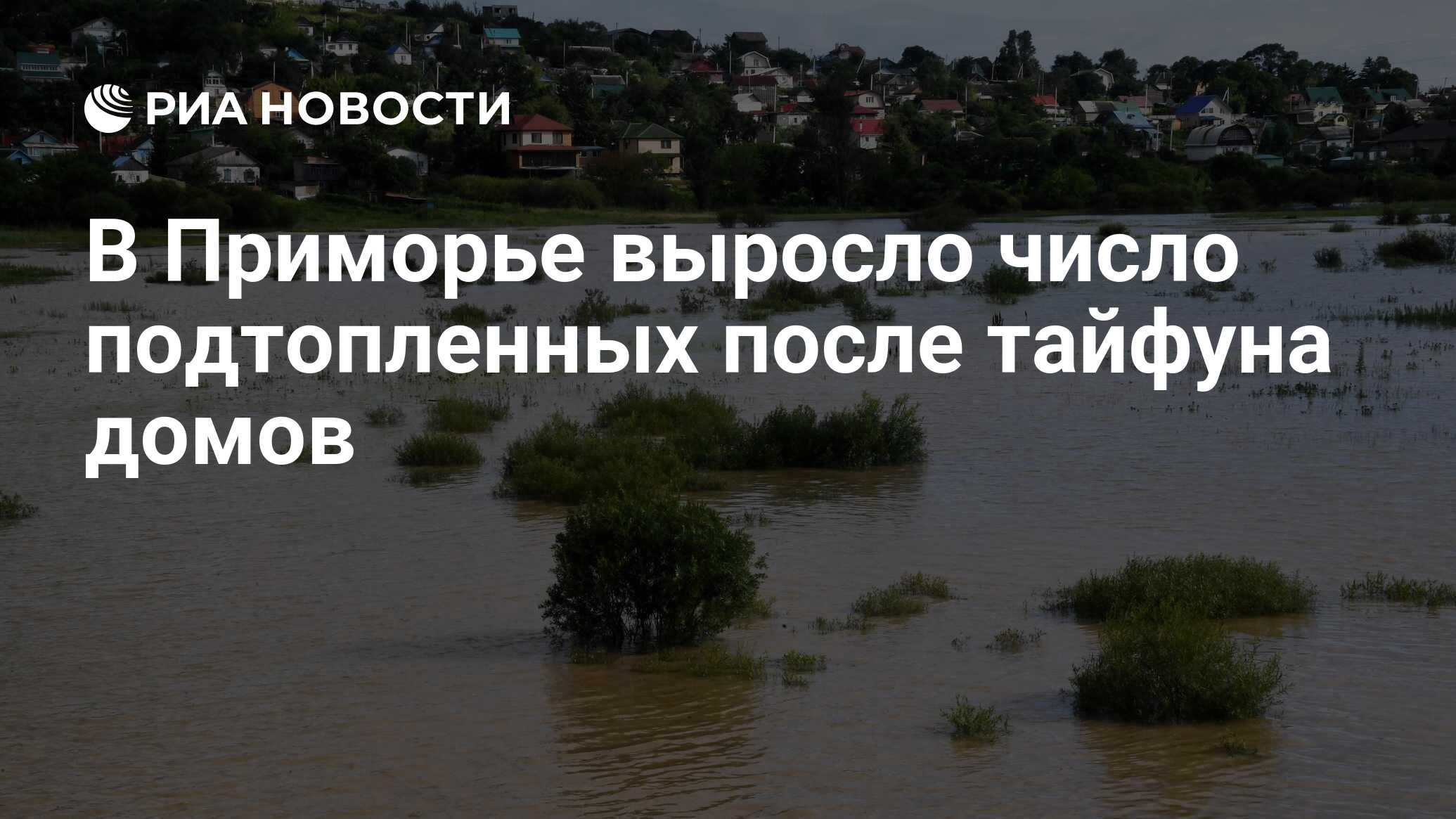 В Приморье выросло число подтопленных после тайфуна домов - РИА Новости,  14.08.2023