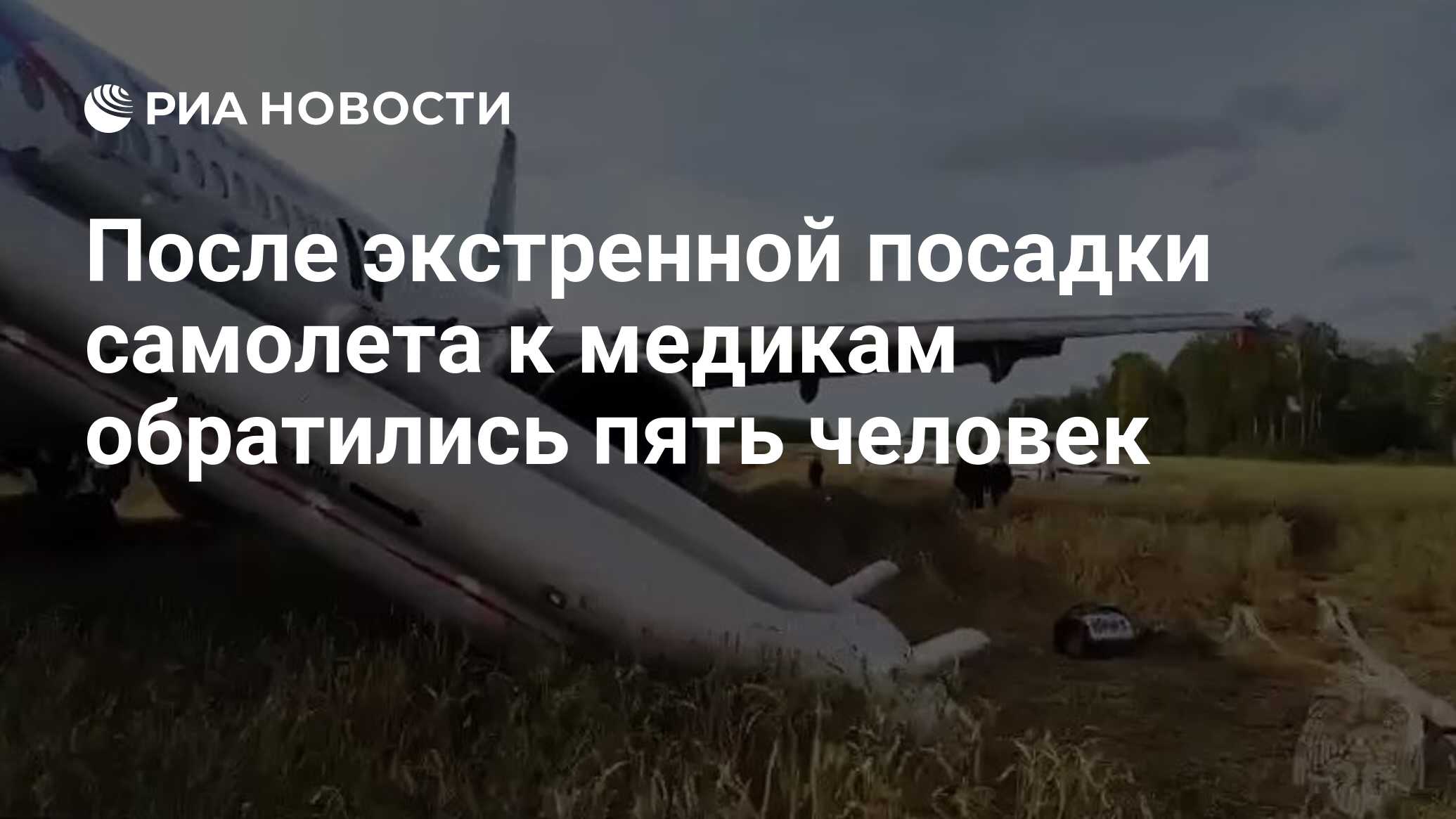 После экстренной посадки самолета к медикам обратились пять человек - РИА  Новости, 12.09.2023