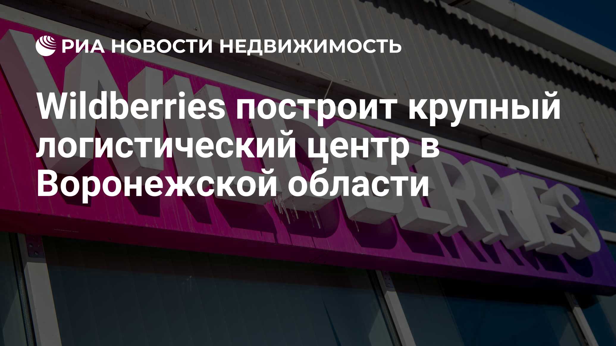 Wildberries построит крупный логистический центр в Воронежской области -  Недвижимость РИА Новости, 06.10.2023