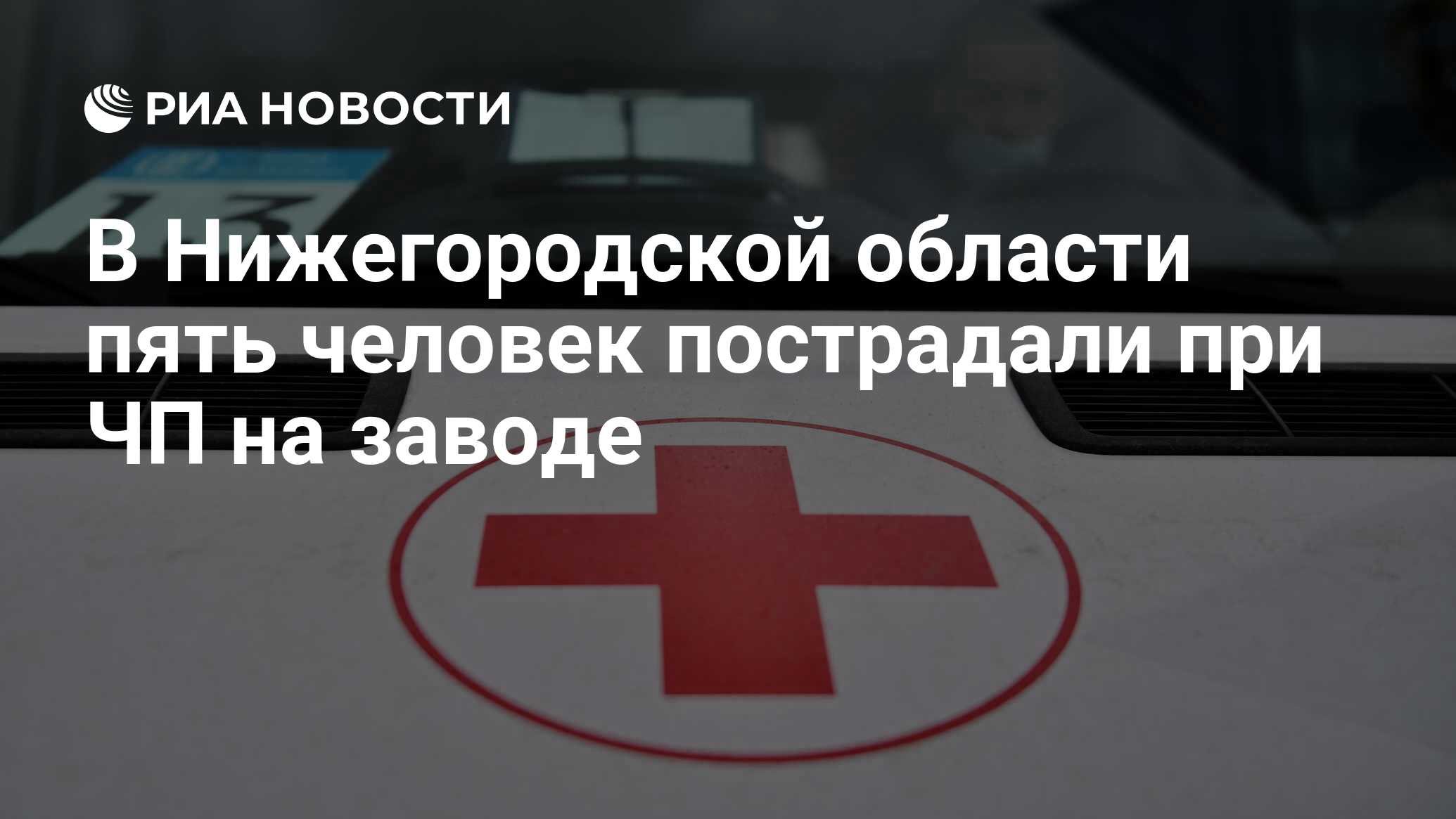 В Нижегородской области пять человек пострадали при ЧП на заводе - РИА  Новости, 12.10.2023