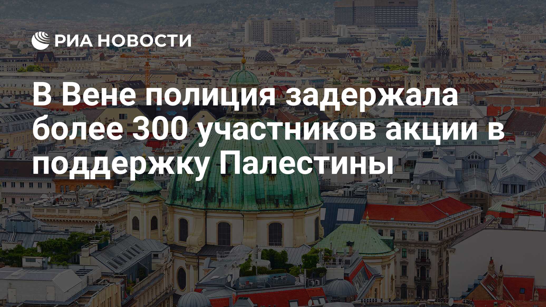 В Вене полиция задержала более 300 участников акции в поддержку Палестины -  РИА Новости, 12.10.2023