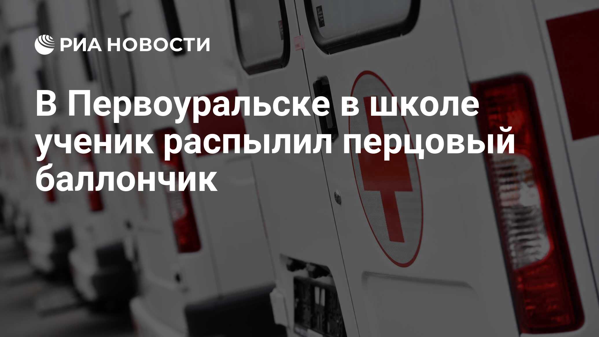 В Первоуральске в школе ученик распылил перцовый баллончик - РИА Новости,  27.10.2023