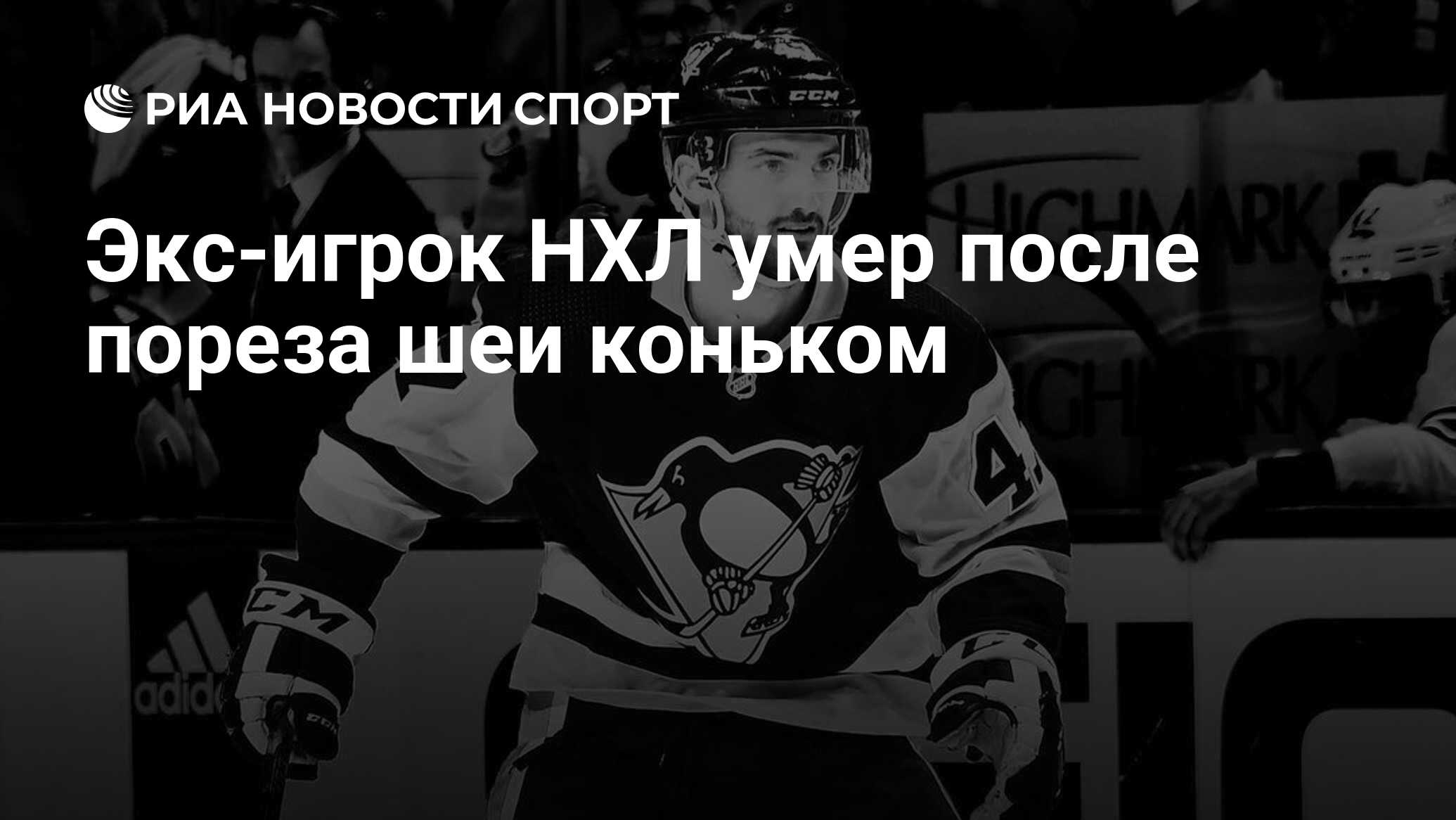 Экс-игрок НХЛ умер после пореза шеи коньком - РИА Новости Спорт, 29.10.2023