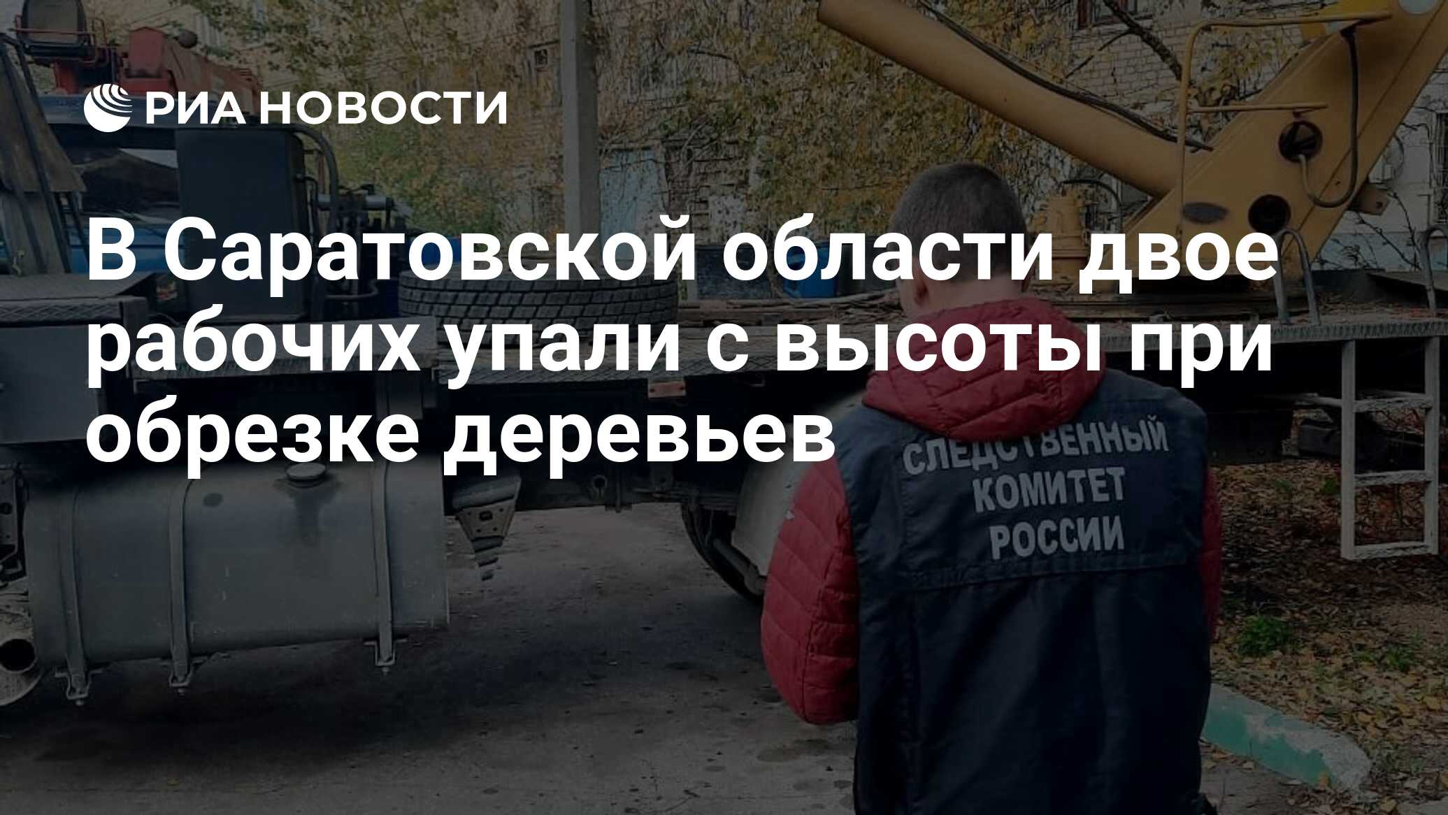 В Саратовской области двое рабочих упали с высоты при обрезке деревьев -  РИА Новости, 01.11.2023