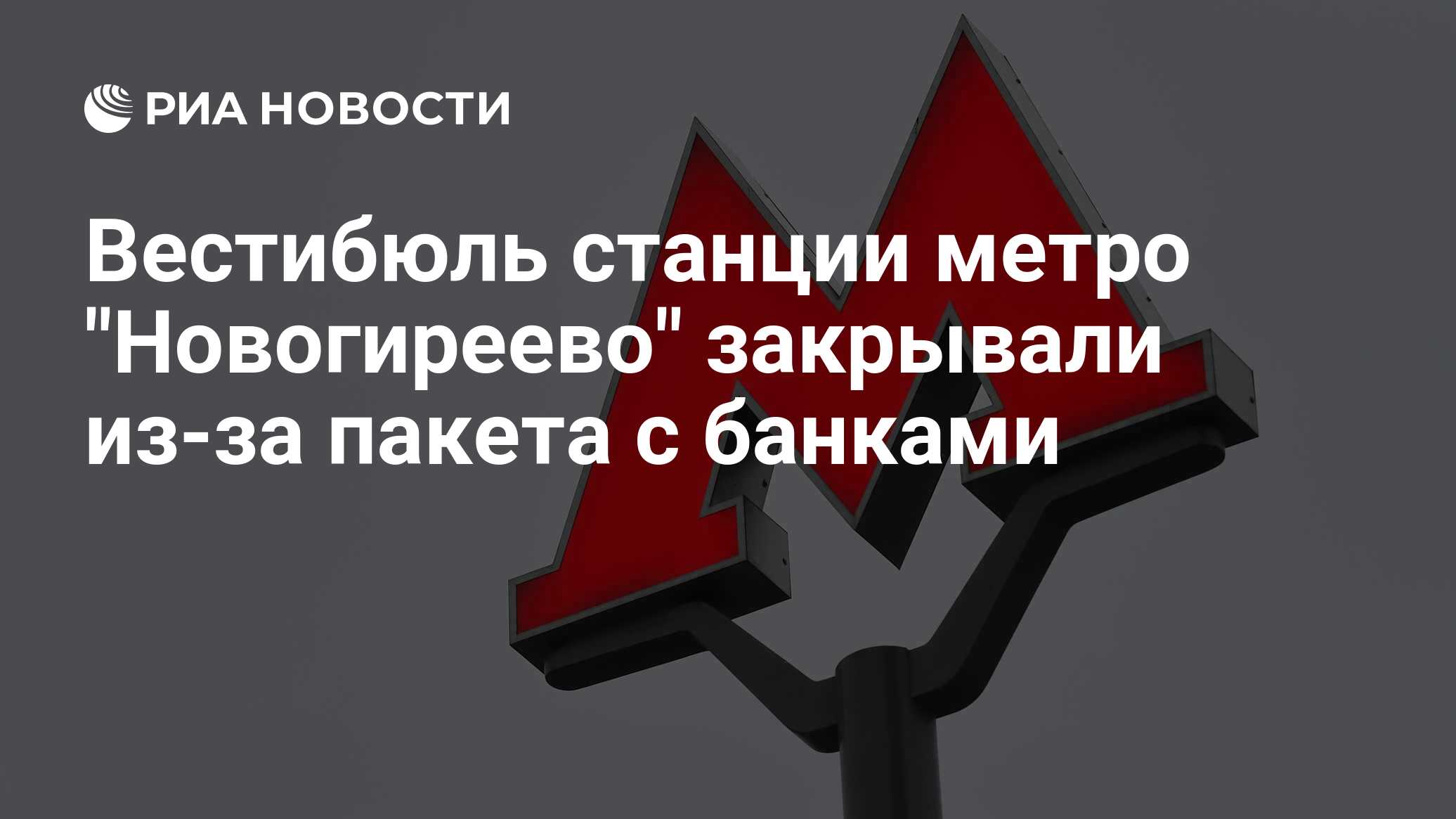 Вестибюль станции метро Новогиреево закрывали из-за пакета с банками - РИА Новости, 02.11.2023