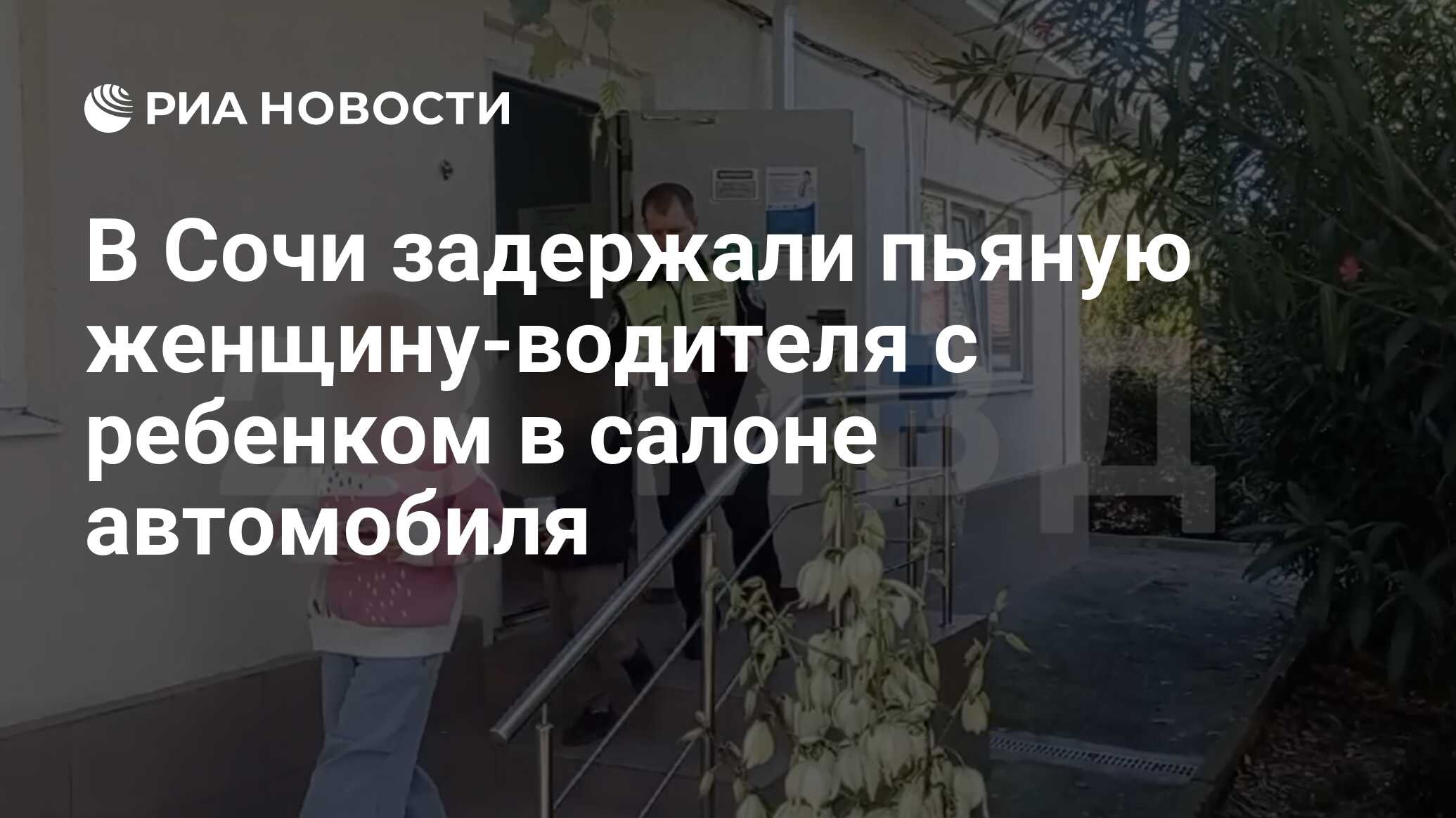 В Сочи задержали пьяную женщину-водителя с ребенком в салоне автомобиля -  РИА Новости, 02.11.2023