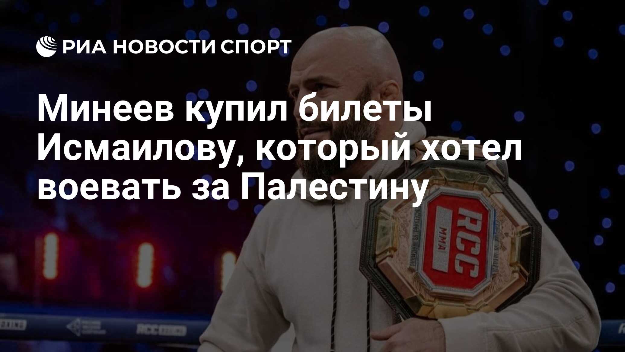 Минеев купил билеты Исмаилову, который хотел воевать за Палестину - РИА Новости 