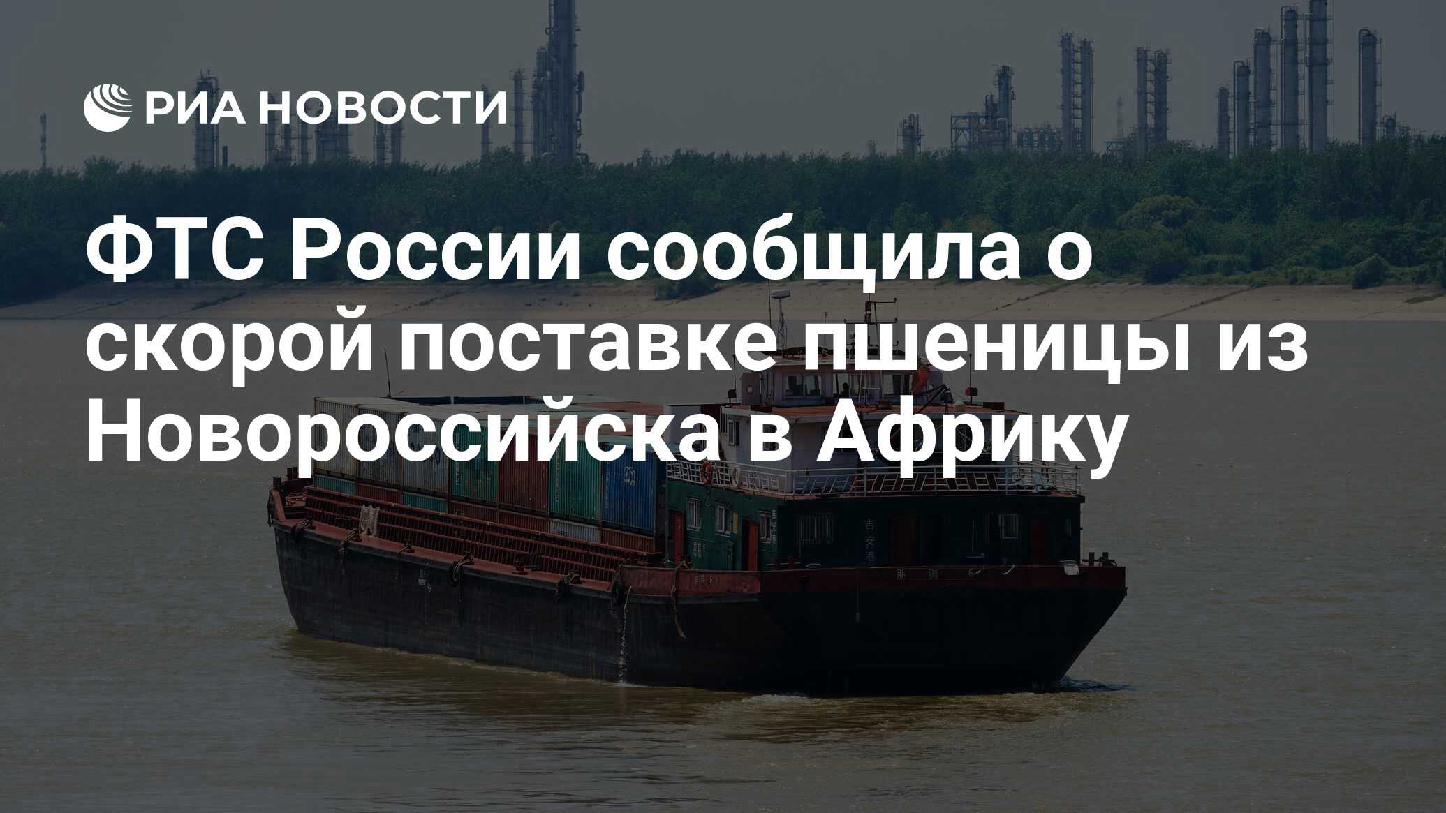 ФТС России сообщила о скорой поставке пшеницы из Новороссийска в Африку ...