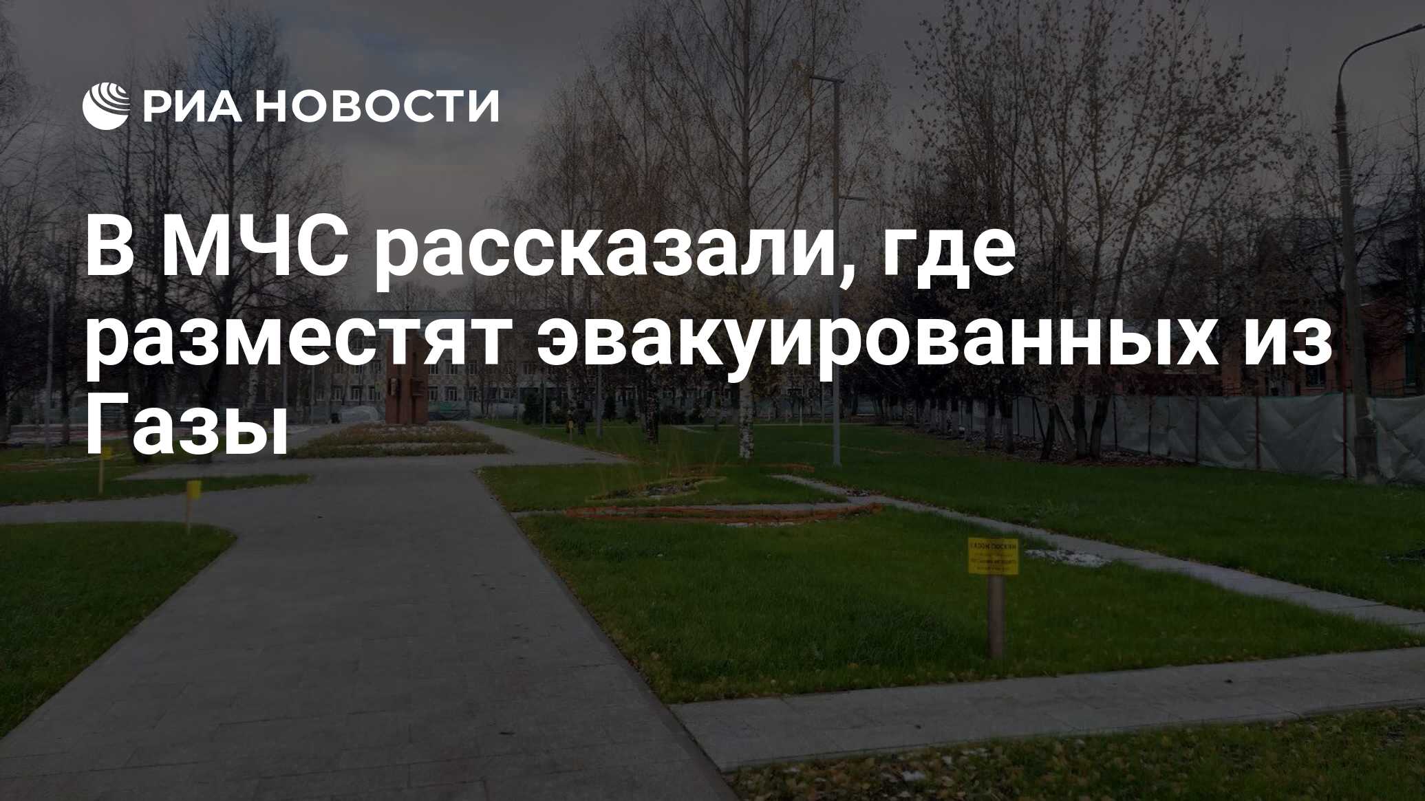 В МЧС рассказали, где разместят эвакуированных из Газы - РИА Новости,  14.11.2023