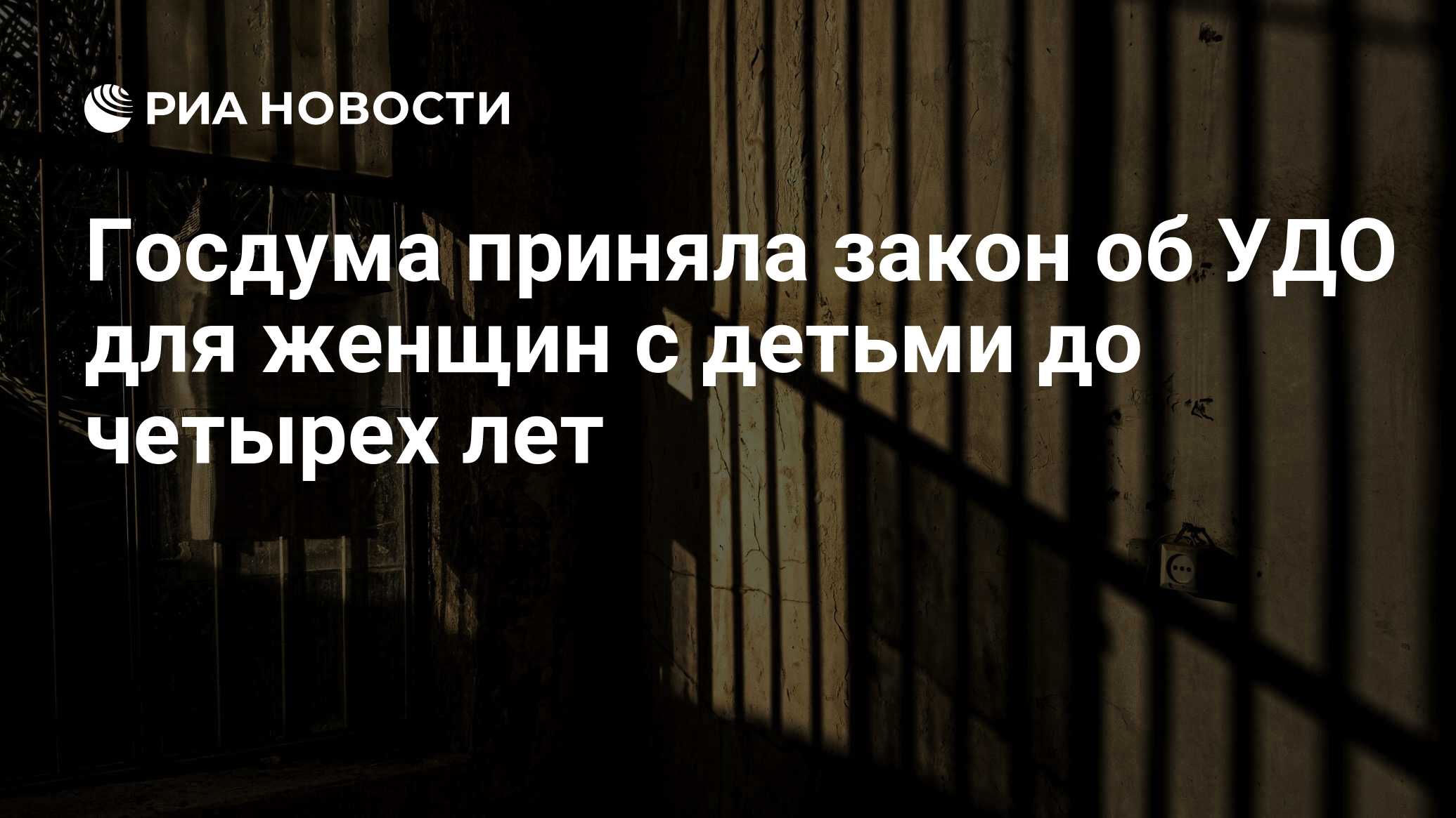 Госдума приняла закон об УДО для женщин с детьми до четырех лет - РИА