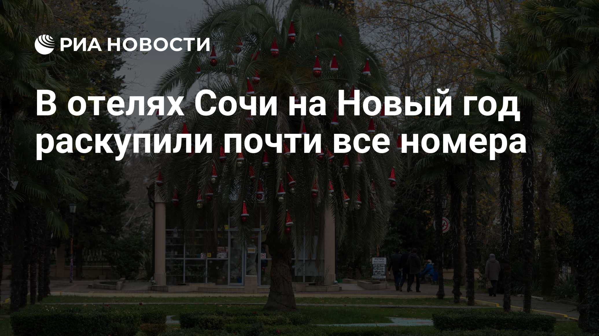 В отелях Сочи на Новый год раскупили почти все номера - РИА Новости,  29.11.2023