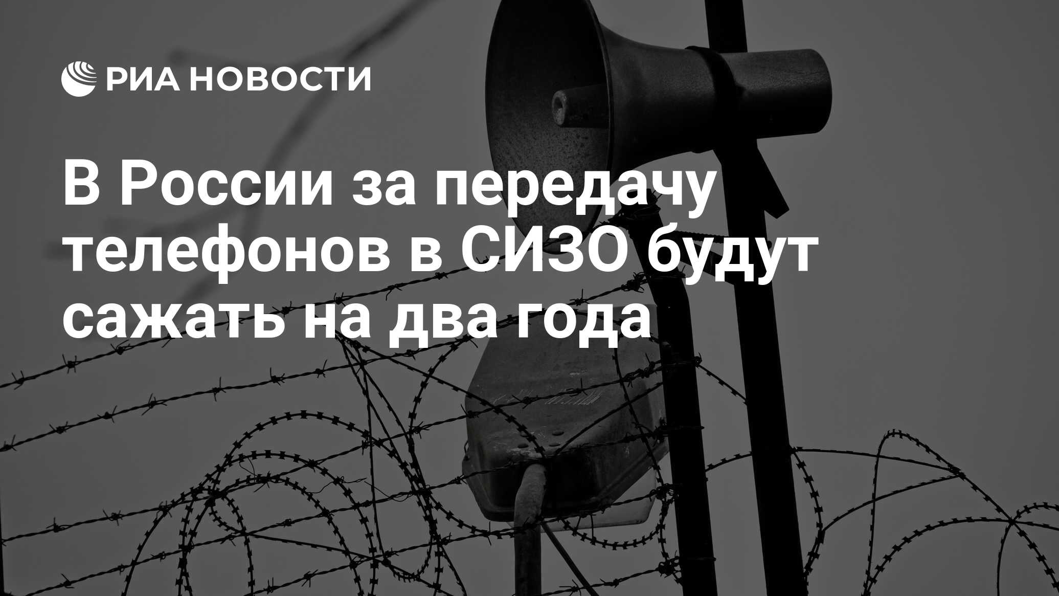 В России за передачу телефонов в СИЗО будут сажать на два года - РИА  Новости, 29.11.2023