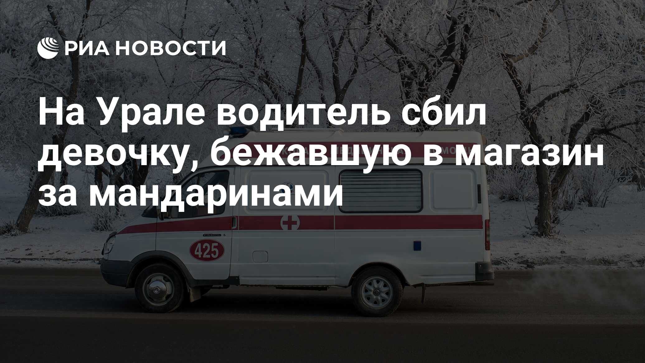 На Урале водитель сбил девочку, бежавшую в магазин за мандаринами - РИА  Новости, 30.12.2023