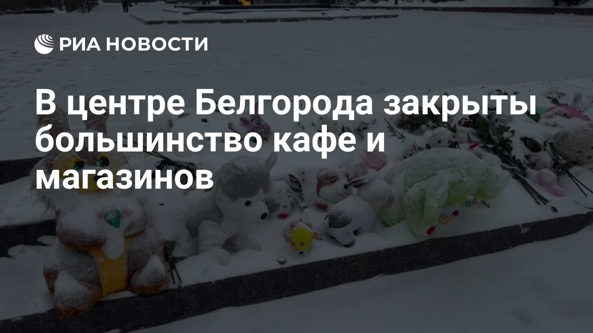 В центре Белгорода закрыты большинство кафе и магазинов - РИА Новости,  04.01.2024