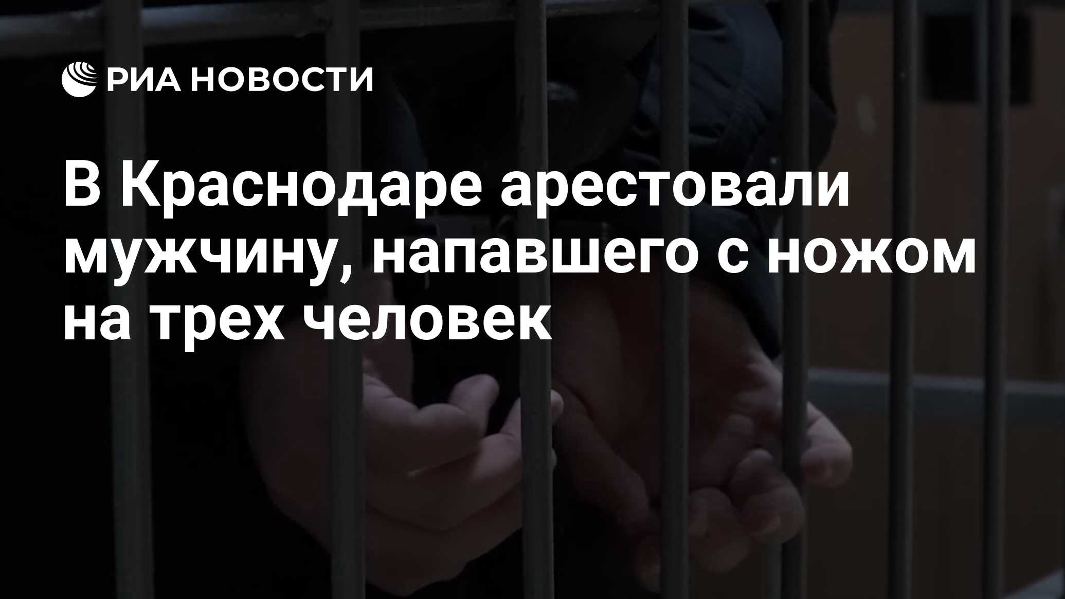 В Краснодаре арестовали мужчину, напавшего с ножом на трех человек - РИА  Новости, 08.01.2024