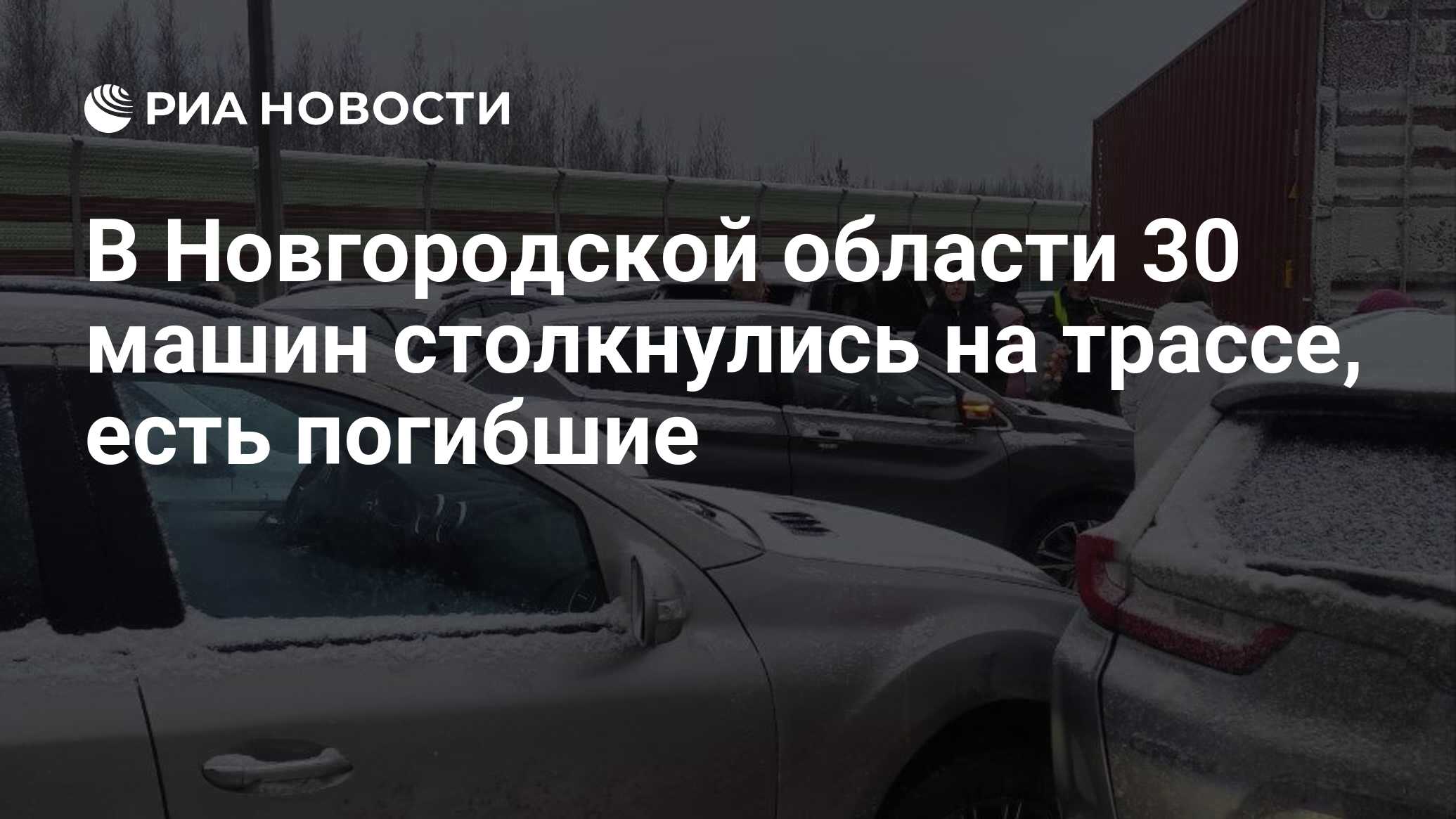 В Новгородской области 30 машин столкнулись на трассе, есть погибшие - РИА  Новости, 08.01.2024