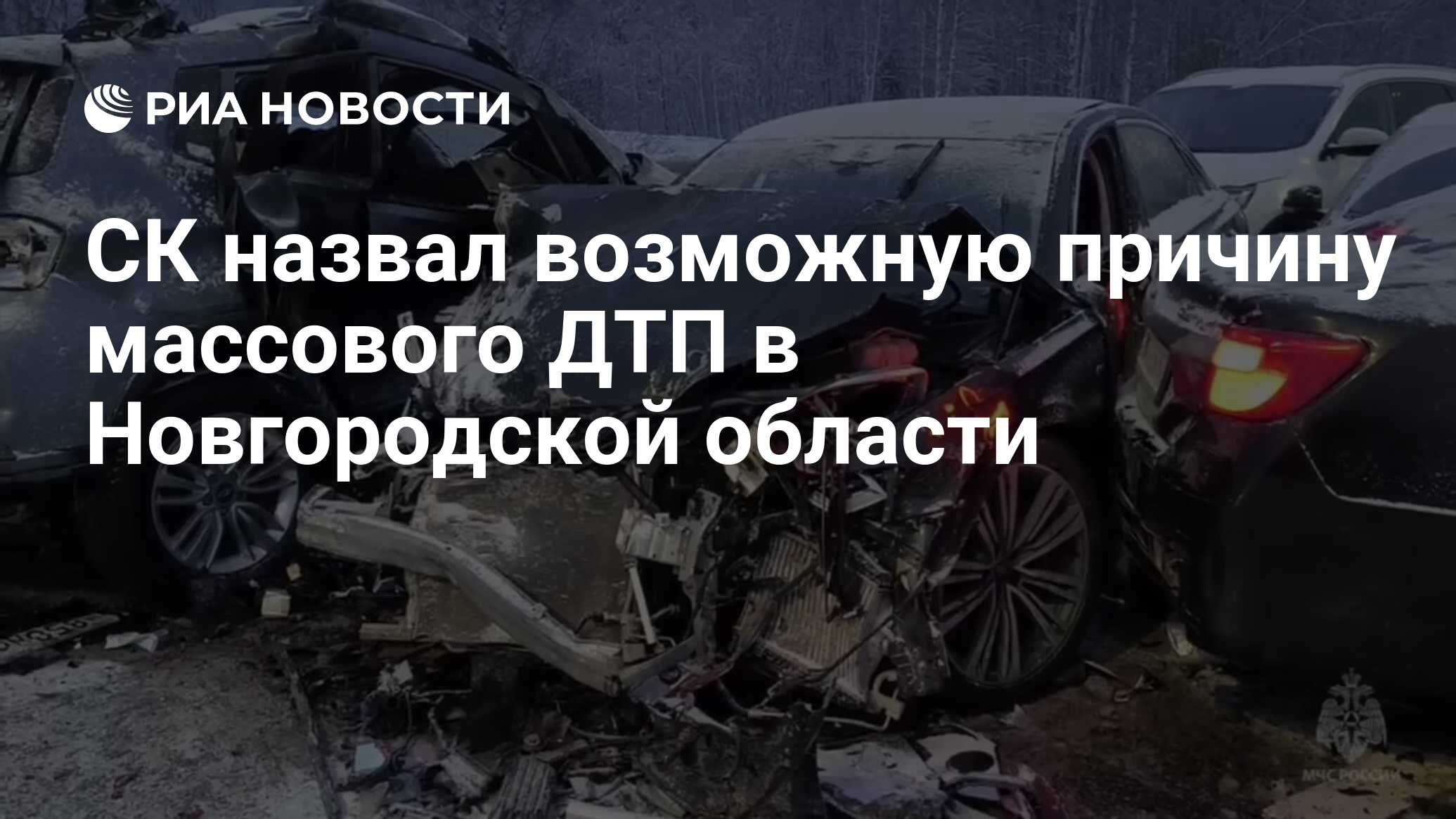 СК назвал возможную причину массового ДТП в Новгородской области - РИА  Новости, 09.01.2024