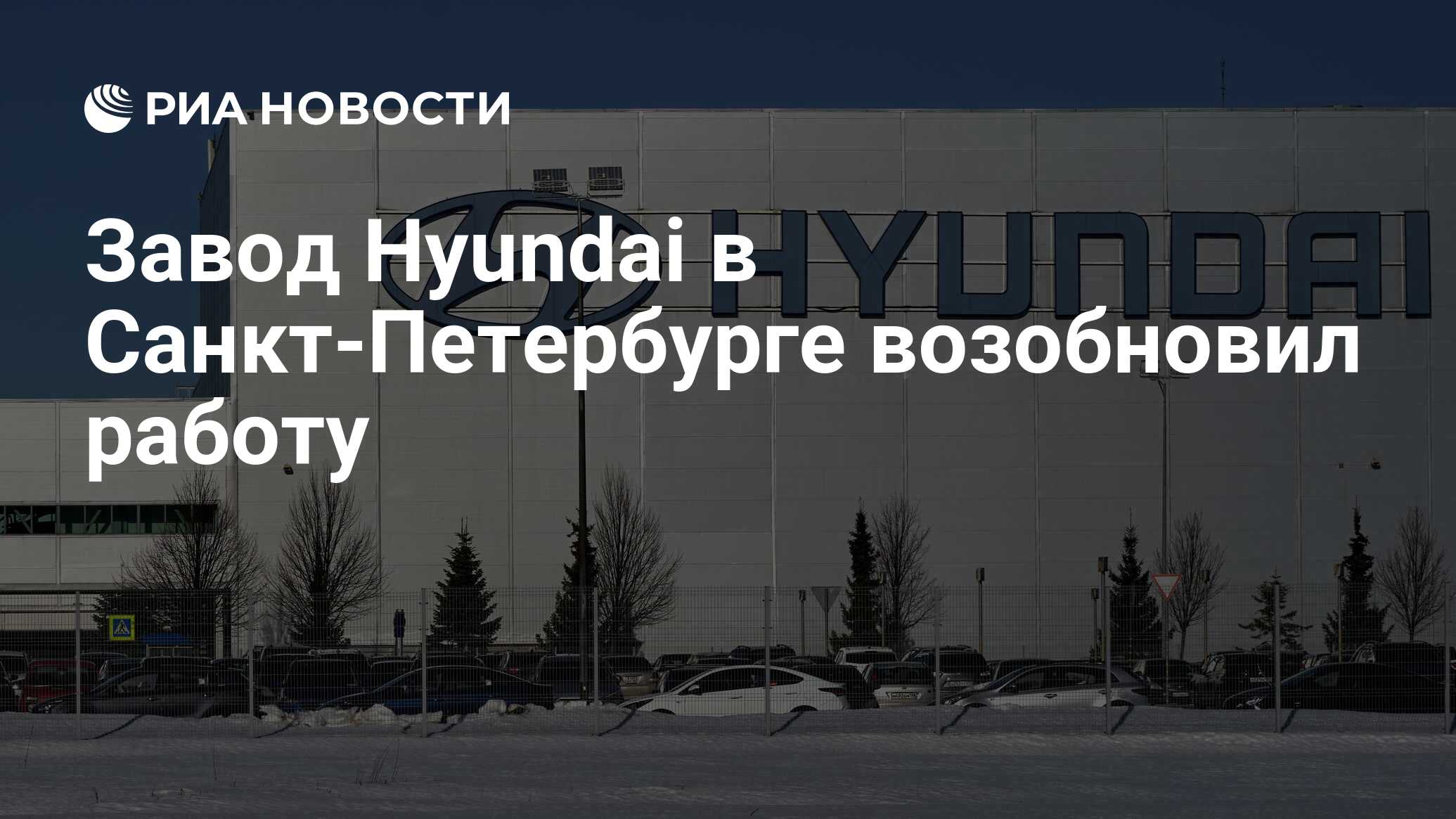 Завод Hyundai в Санкт-Петербурге возобновил работу - РИА Новости, 09.01.2024