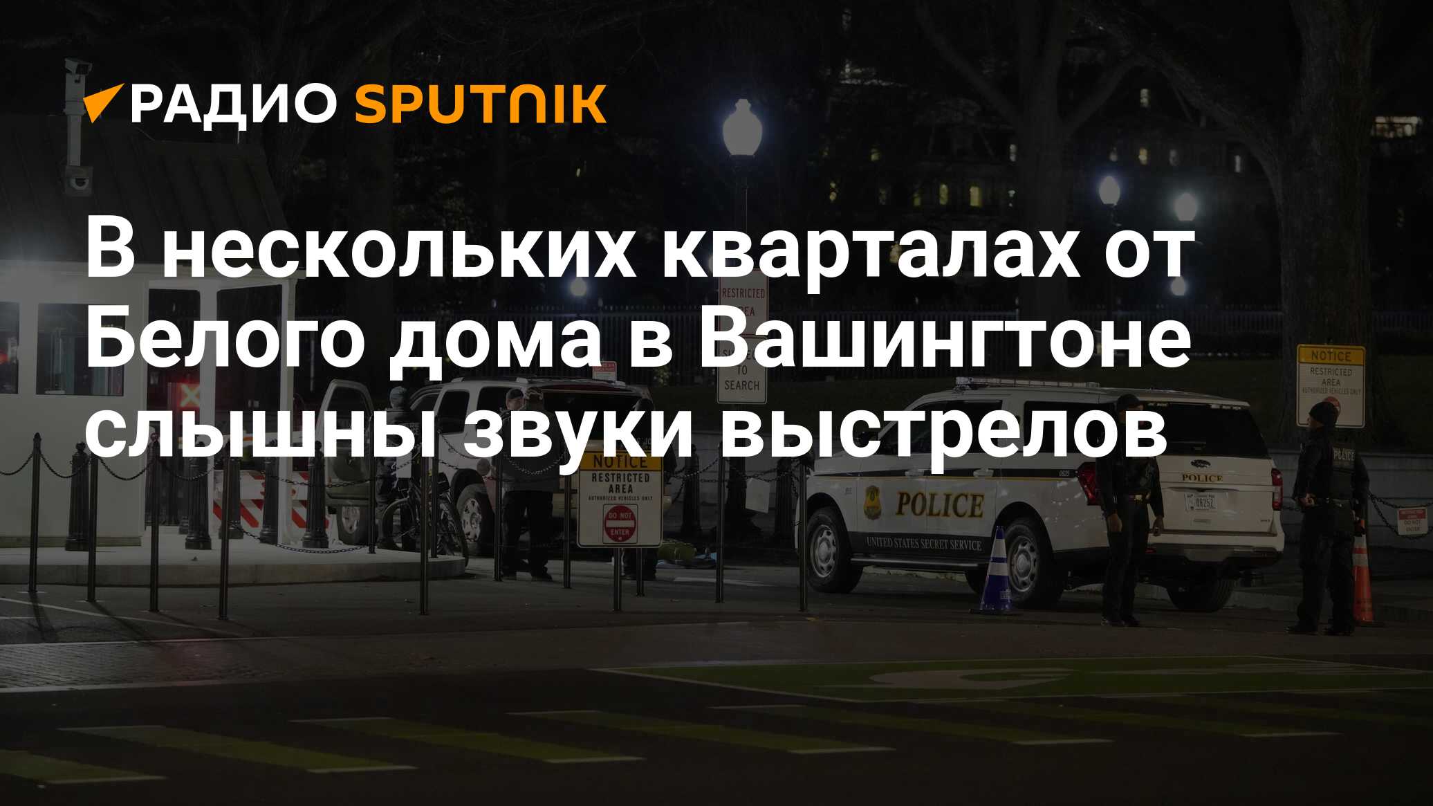 В нескольких кварталах от Белого дома в Вашингтоне слышны звуки выстрелов -  Радио Sputnik, 09.01.2024