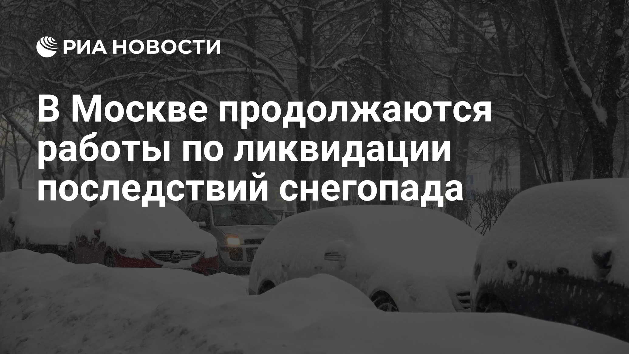 В Москве продолжаются работы по ликвидации последствий снегопада - РИА  Новости, 12.01.2024