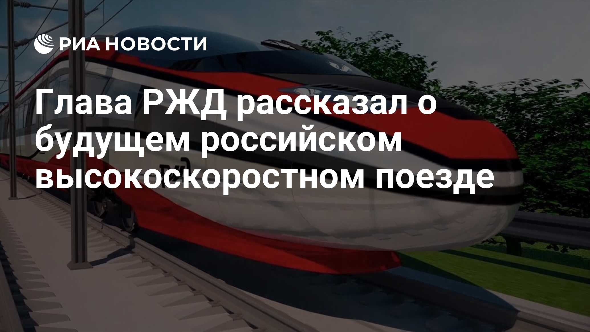 Глава РЖД рассказал о будущем российском высокоскоростном поезде - РИА  Новости, 19.01.2024