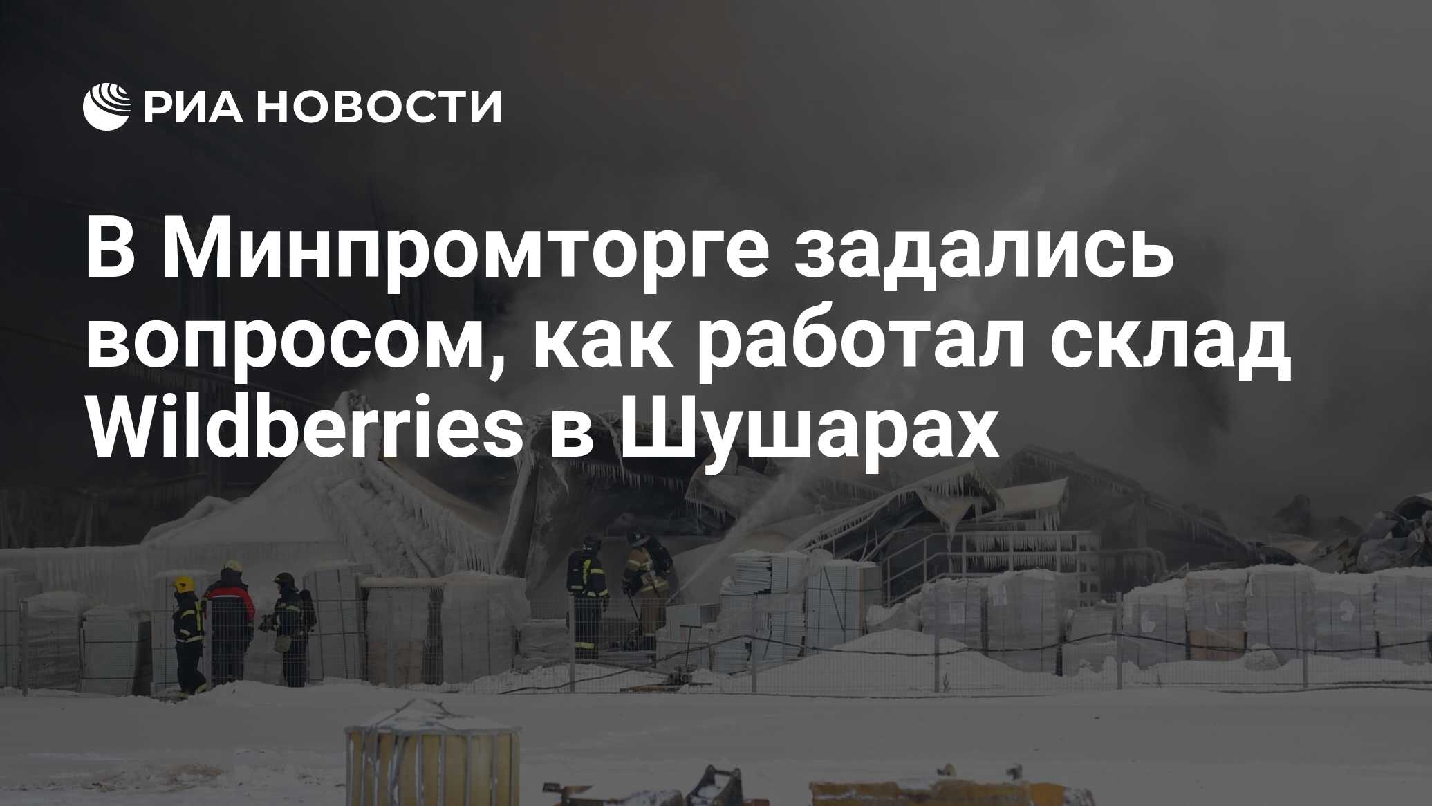 В Минпромторге задались вопросом, как работал склад Wildberries в Шушарах -  РИА Новости, 22.01.2024