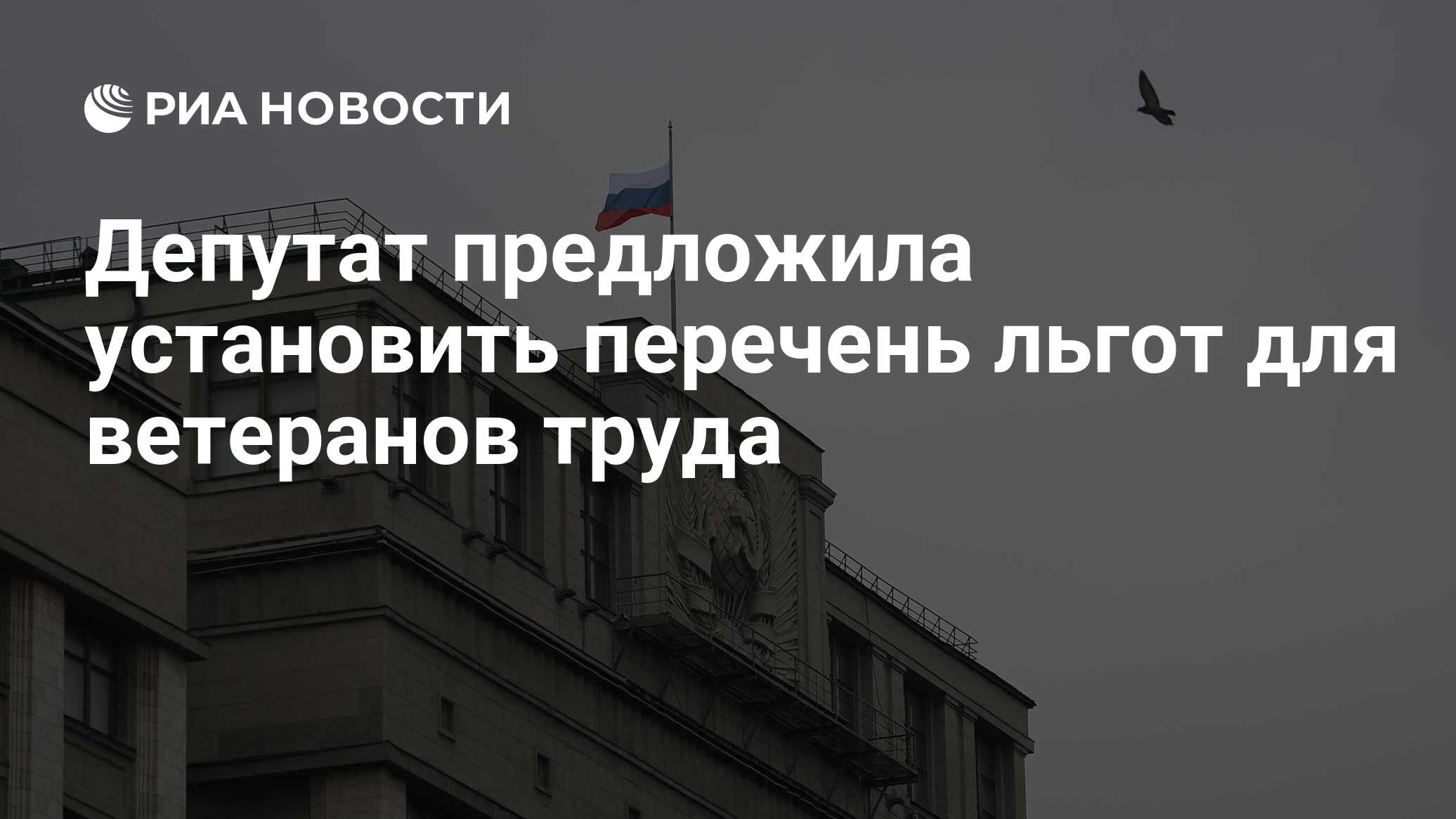 Депутат предложила установить перечень льгот для ветеранов труда - РИА  Новости, 06.02.2024