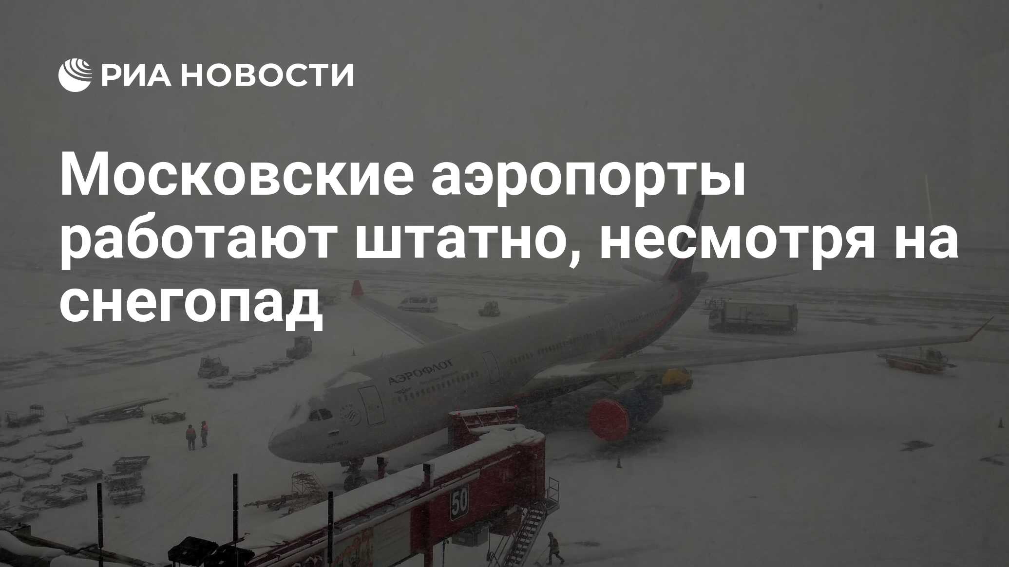 Московские аэропорты работают штатно, несмотря на снегопад - РИА Новости,  08.02.2024