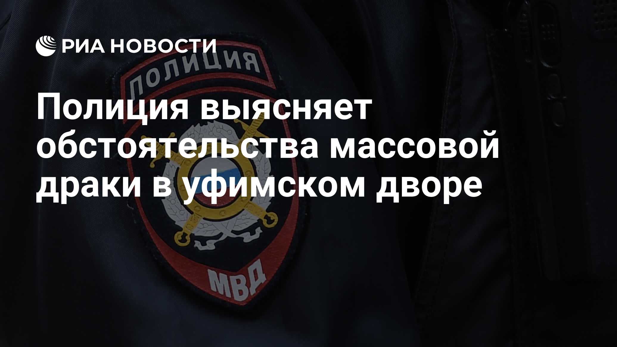 Полиция выясняет обстоятельства массовой драки в уфимском дворе - РИА  Новости, 13.02.2024