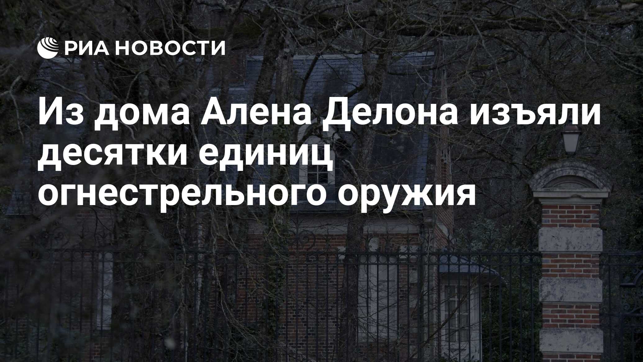 Из дома Алена Делона изъяли десятки единиц огнестрельного оружия - РИА  Новости, 27.02.2024