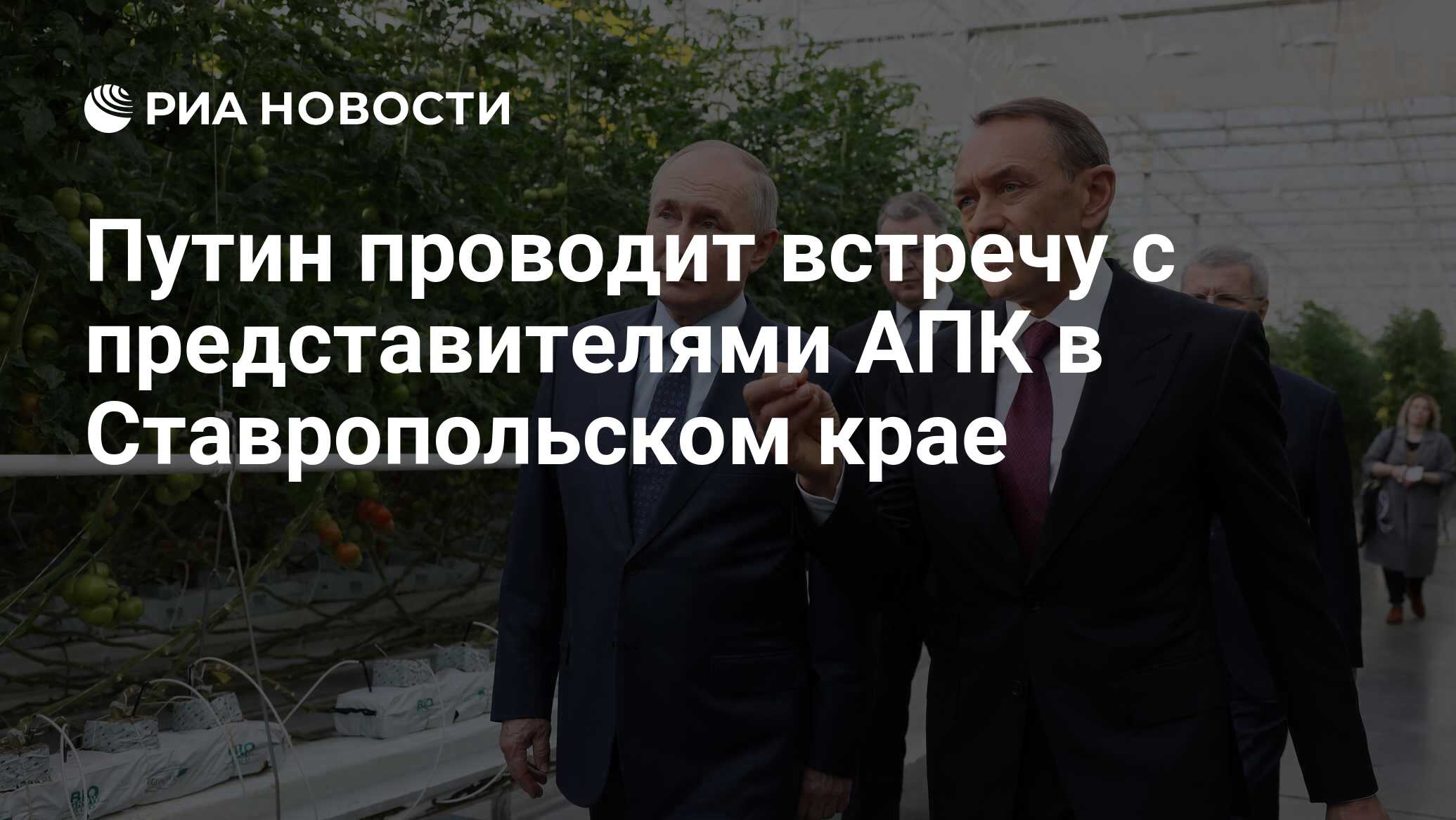 Путин проводит встречу с представителями АПК в Ставропольском крае - РИА  Новости, 05.03.2024