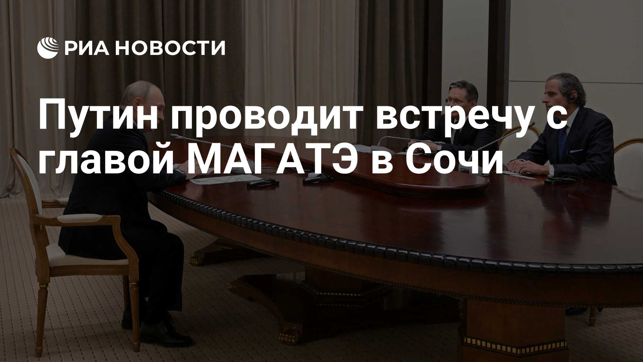 Путин проводит встречу с главой МАГАТЭ в Сочи