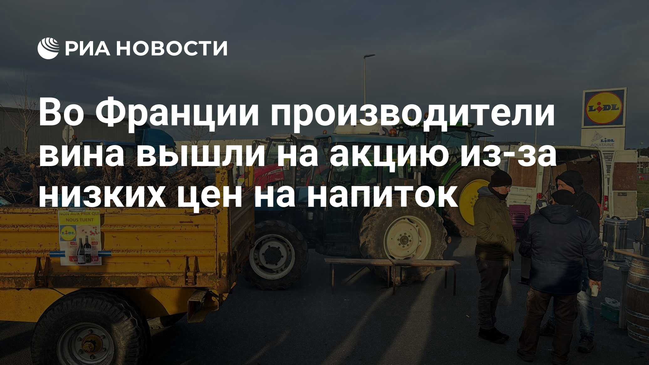 Во Франции производители вина вышли на акцию из-за низких цен на напиток -  РИА Новости, 07.03.2024