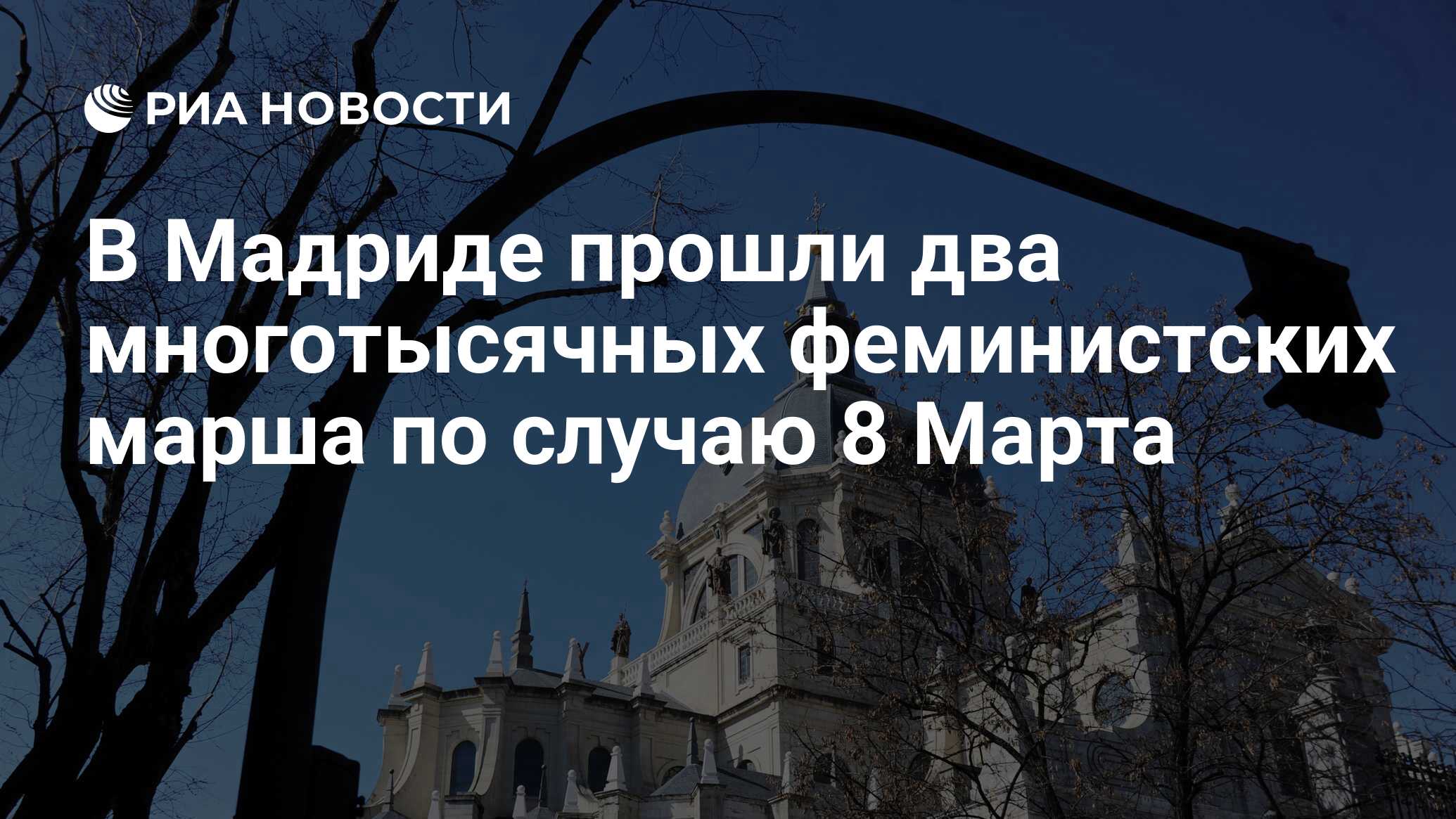 В Мадриде прошли два многотысячных феминистских марша по случаю 8 Марта -  РИА Новости, 08.03.2024