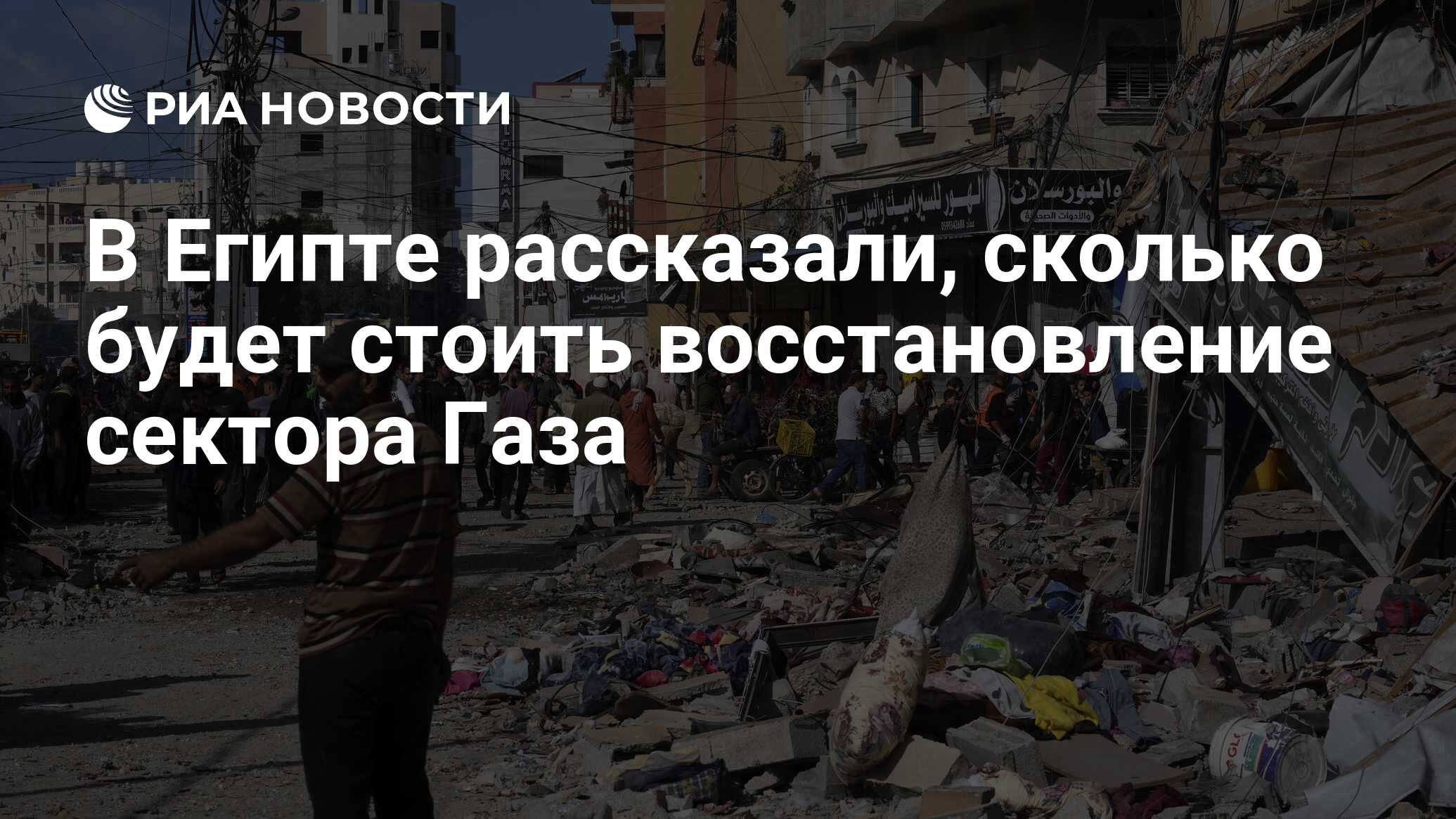 В Египте рассказали, сколько будет стоить восстановление сектора Газа - РИА  Новости, 09.03.2024