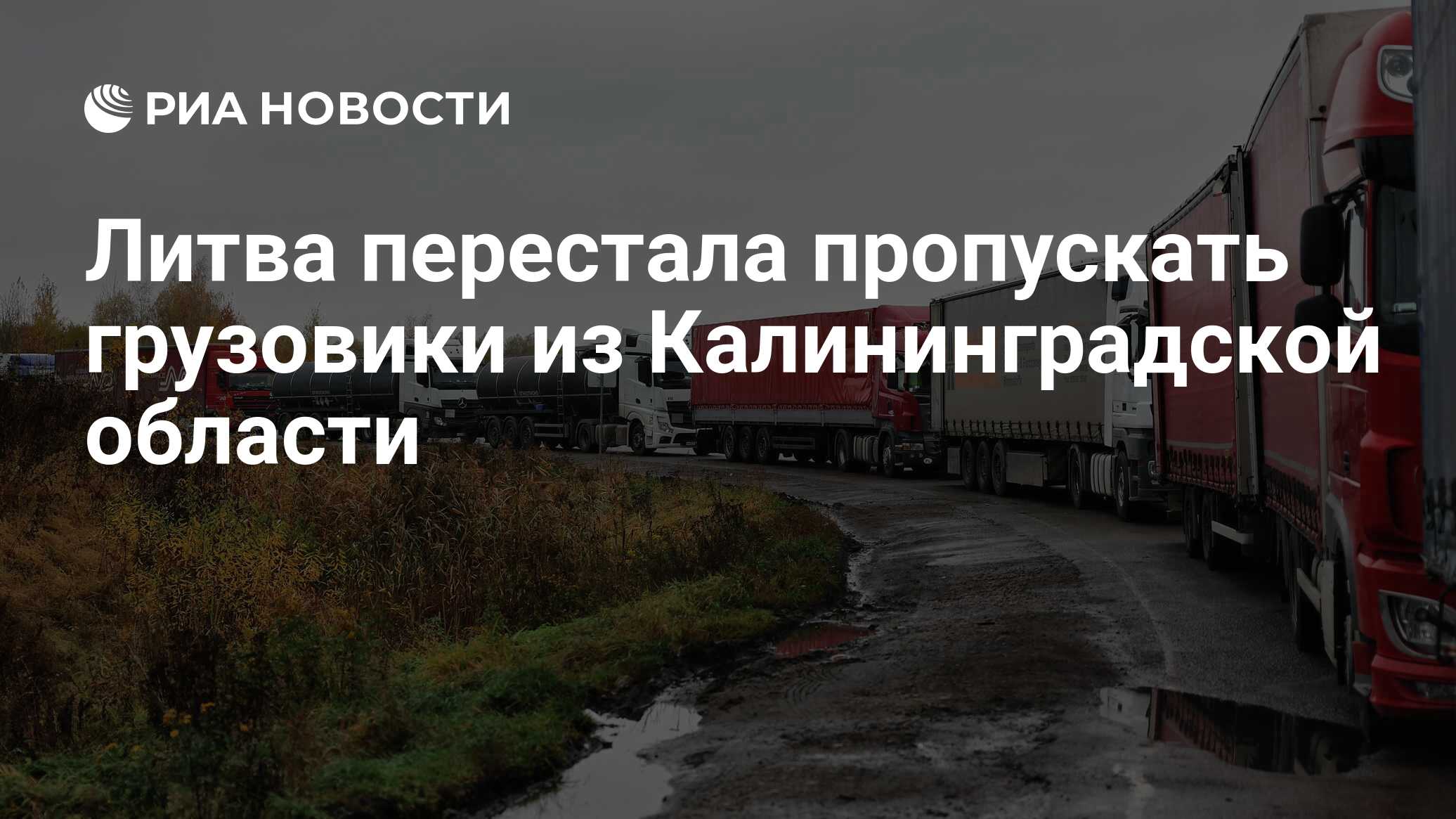 Литва перестала пропускать грузовики из Калининградской области - РИА  Новости, 21.03.2024