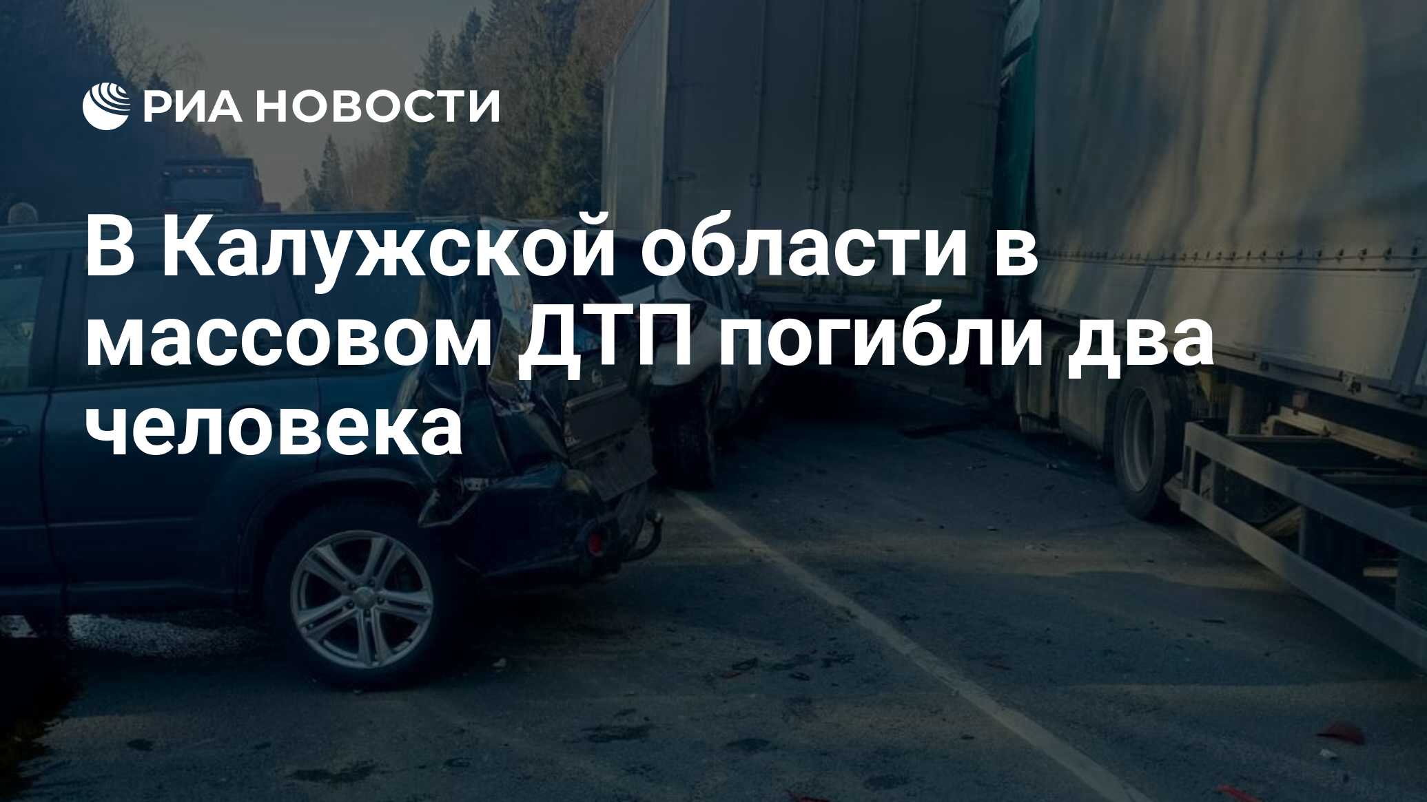 В Калужской области в массовом ДТП погибли два человека - РИА Новости,  22.03.2024