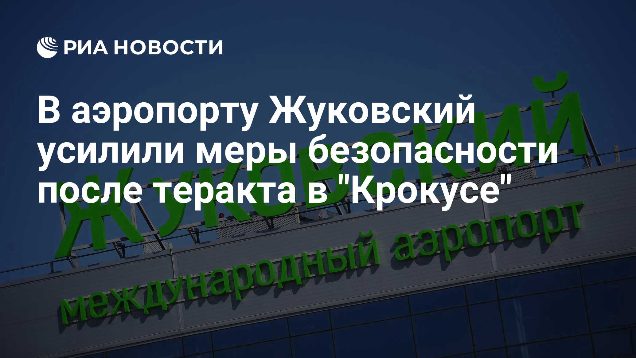 В аэропорту Жуковский усилили меры безопасности после теракта в 