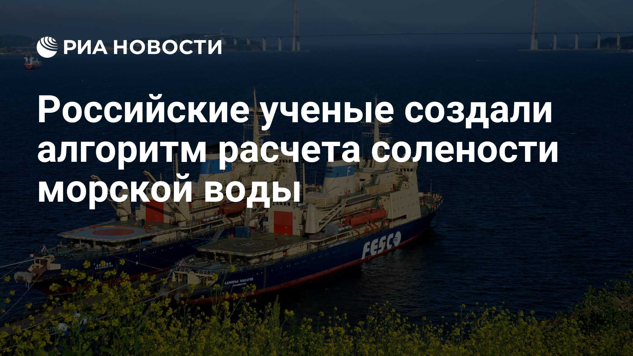 Российские ученые создали алгоритм расчета солености морской воды - РИА  Новости, 25.03.2024