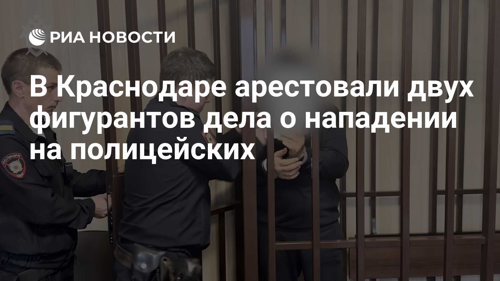 В Краснодаре арестовали двух фигурантов дела о нападении на полицейских -  РИА Новости, 29.03.2024