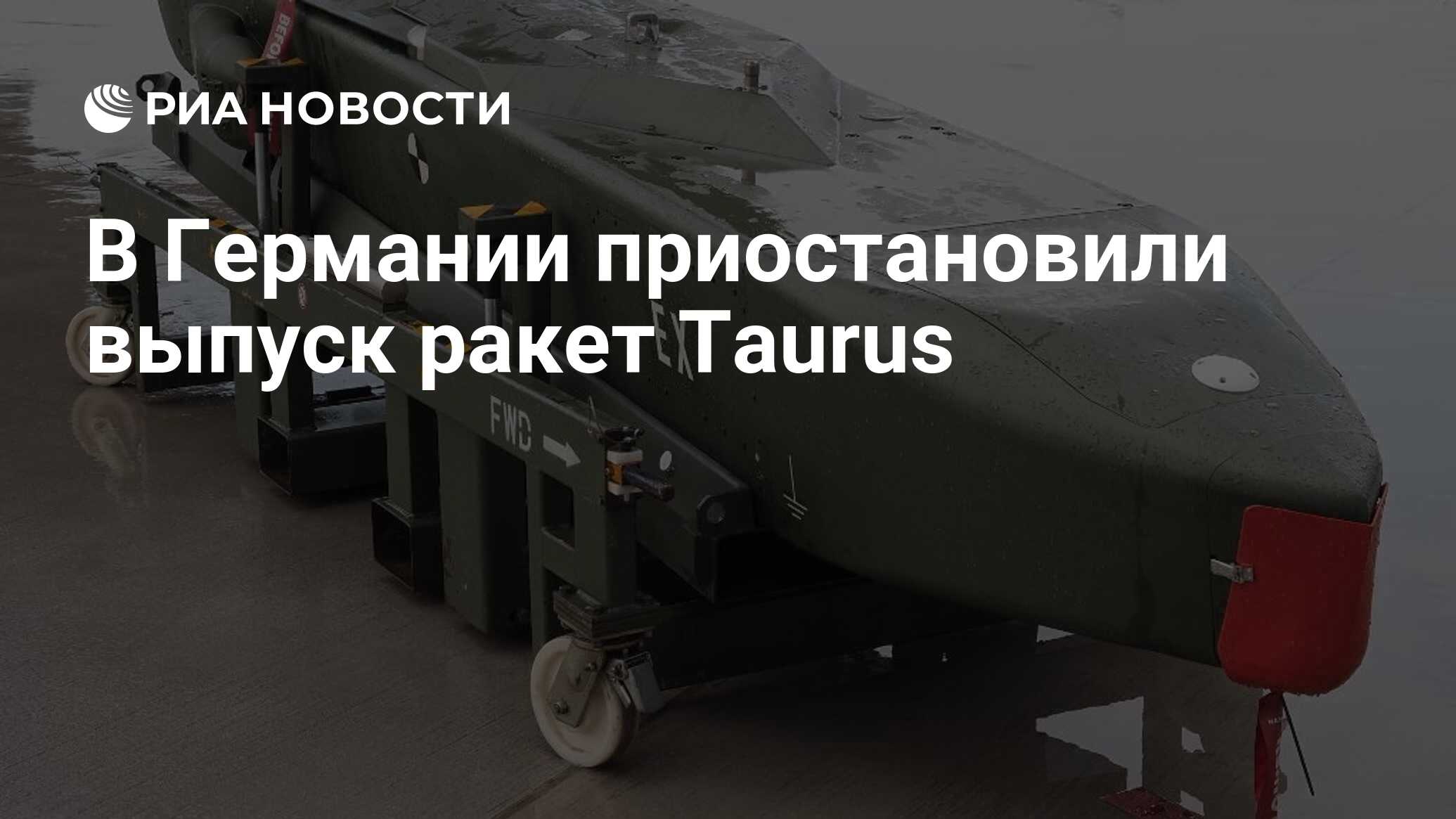 В Германии приостановили выпуск ракет Taurus - РИА Новости, 31.03.2024